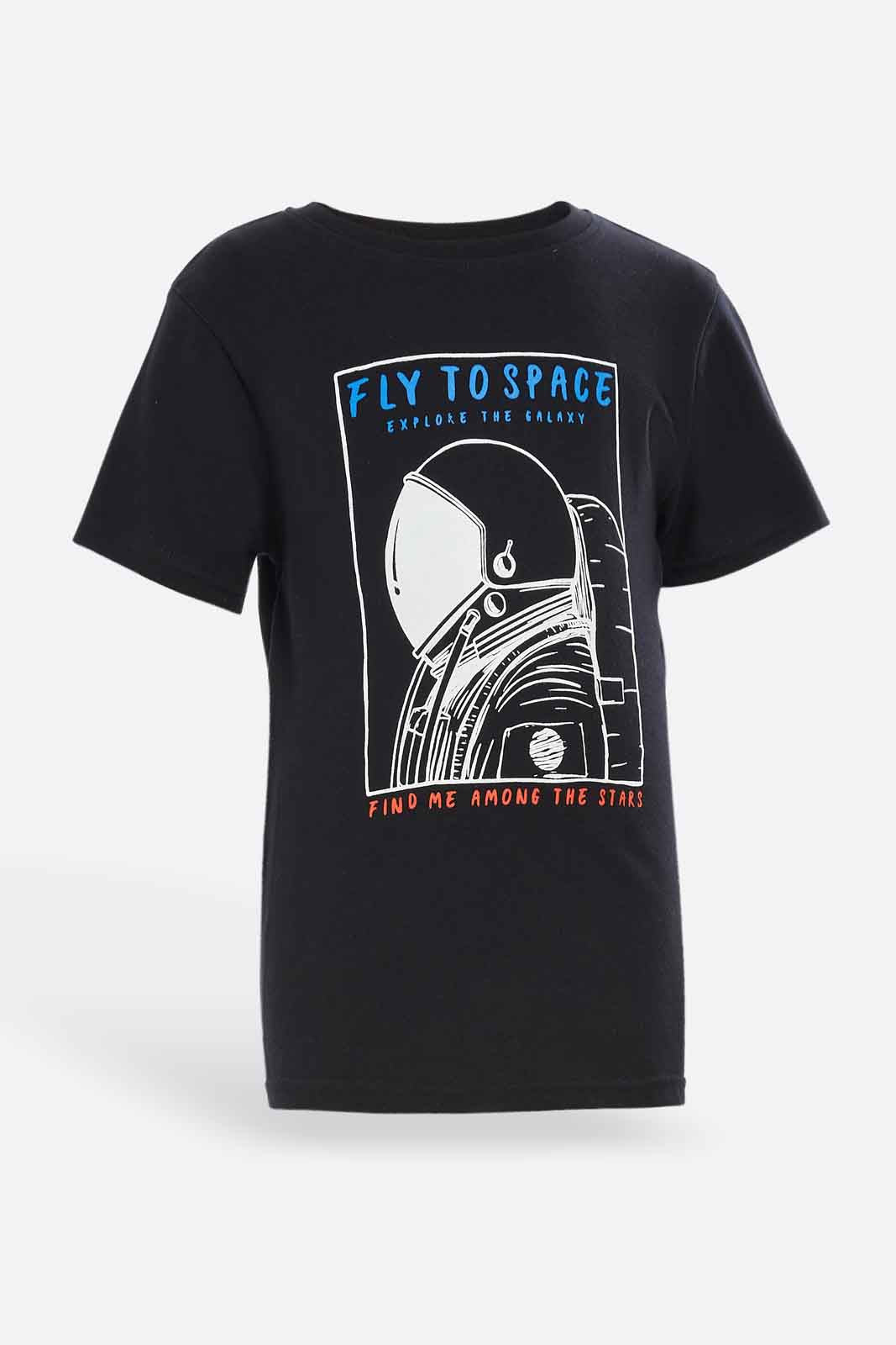 Redtag-Boys-Black-Space-2-Piece-Pack-Short-Sleeve-T-Shirt-BOY-T-Shirts,-Category:T-Shirts,-Colour:Black,-Deals:New-In,-Dept:Boys,-Filter:Boys-(2-to-8-Yrs),-New-In-BOY-APL,-Non-Sale,-S23A,-Section:Boys-(0-to-14Yrs),-VLM-Boys-2 to 8 Years