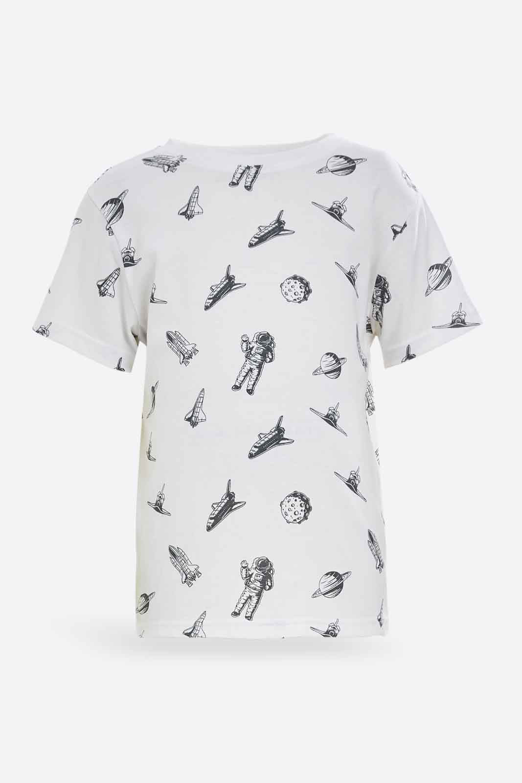 Redtag-Boys-Black-Space-2-Piece-Pack-Short-Sleeve-T-Shirt-BOY-T-Shirts,-Category:T-Shirts,-Colour:Black,-Deals:New-In,-Dept:Boys,-Filter:Boys-(2-to-8-Yrs),-New-In-BOY-APL,-Non-Sale,-S23A,-Section:Boys-(0-to-14Yrs),-VLM-Boys-2 to 8 Years