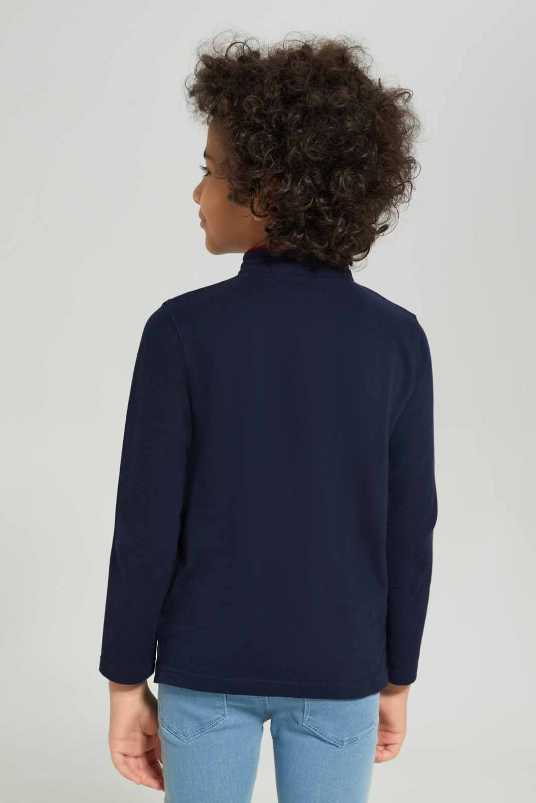 Redtag-Boys-Navy-Tom-And-Jerry-Long-Sleve-Character-Polo-Shirt-BOY-Polo-T-Shirts,-Category:Polo-T-Shirts,-CHA,-Colour:Navy,-Deals:New-In,-Dept:Boys,-Filter:Boys-(2-to-8-Yrs),-New-In-BOY-APL,-Non-Sale,-S23A,-Section:Boys-(0-to-14Yrs),-TBL-Boys-2 to 8 Years