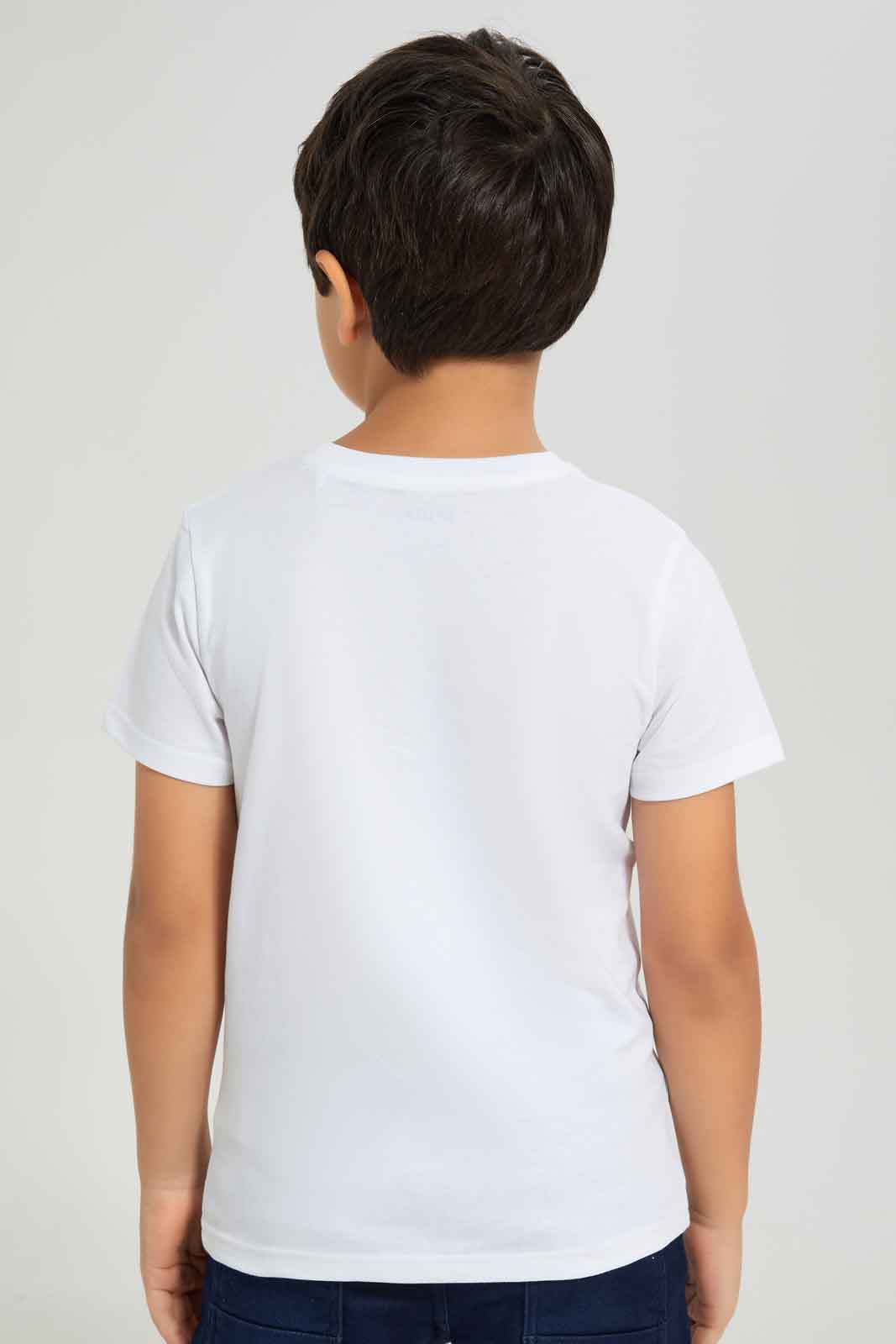 Redtag-Boys-White-Ride-Print-Pocket-Short-Sleeve-T-Shirt-BOY-T-Shirts,-Category:T-Shirts,-Colour:White,-Deals:New-In,-Dept:Boys,-Filter:Boys-(2-to-8-Yrs),-New-In-BOY-APL,-Non-Sale,-S23A,-Section:Boys-(0-to-14Yrs),-TBL-Boys-2 to 8 Years