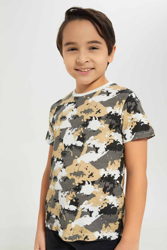 Redtag-Boys-Stone-Coolest-Dude-3-Pc-Pack-Short-Sleeve-T-Shirt-BOY-T-Shirts,-Category:T-Shirts,-Colour:Beige,-Deals:New-In,-Dept:Boys,-Filter:Boys-(2-to-8-Yrs),-New-In-BOY-APL,-Non-Sale,-S23A,-Section:Boys-(0-to-14Yrs),-VLM-Boys-2 to 8 Years