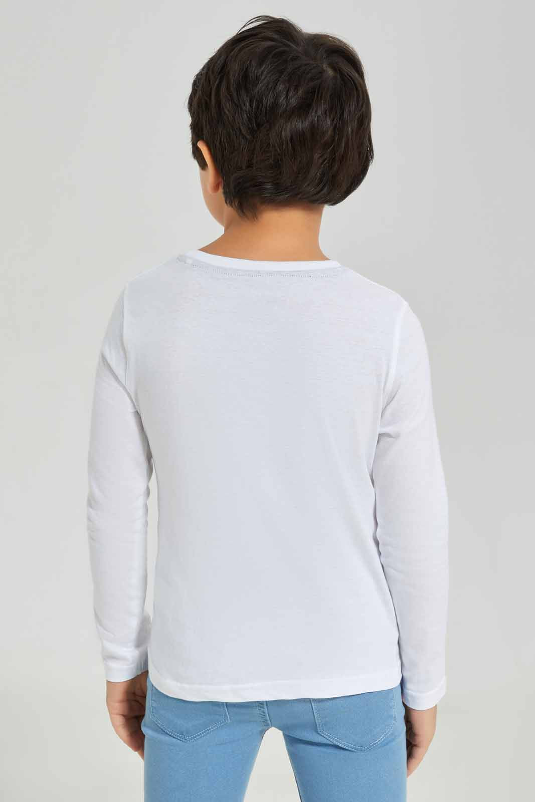 Redtag-Boys-White-Tom-And-Jerry-Character-Long-Sleeve-T-Shirt-BOY-T-Shirts,-Category:T-Shirts,-CHA,-Colour:White,-Deals:New-In,-Dept:Boys,-Filter:Boys-(2-to-8-Yrs),-New-In-BOY-APL,-Non-Sale,-S23A,-Section:Boys-(0-to-14Yrs),-TBL-Boys-2 to 8 Years