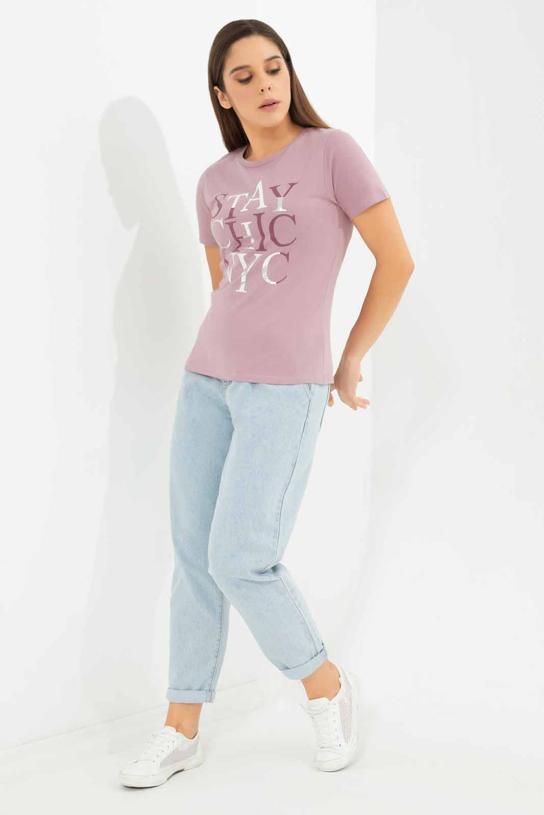 Redtag-Women-Pale-Pink-Floral-Printed-T-Shirt-Category:T-Shirts,-Colour:Apricot,-Deals:New-In,-Dept:Ladieswear,-Filter:Women's-Clothing,-New-In-Women-APL,-Non-Sale,-S23A,-Section:Women,-TBL,-Women-T-Shirts-Women's-