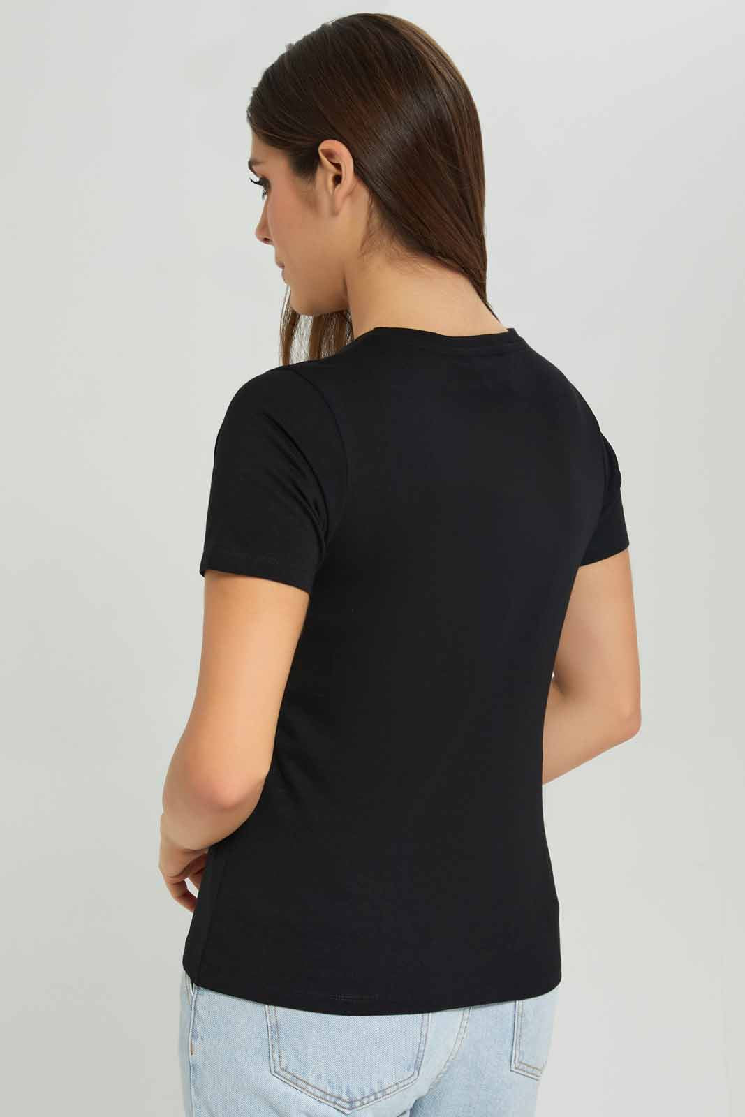 Redtag-Women-Black-Montecito-Printed-T-Shirt-Category:T-Shirts,-Colour:Black,-Deals:New-In,-Dept:Ladieswear,-Filter:Women's-Clothing,-New-In-Women-APL,-Non-Sale,-S23A,-Section:Women,-TBL,-Women-T-Shirts-Women's-
