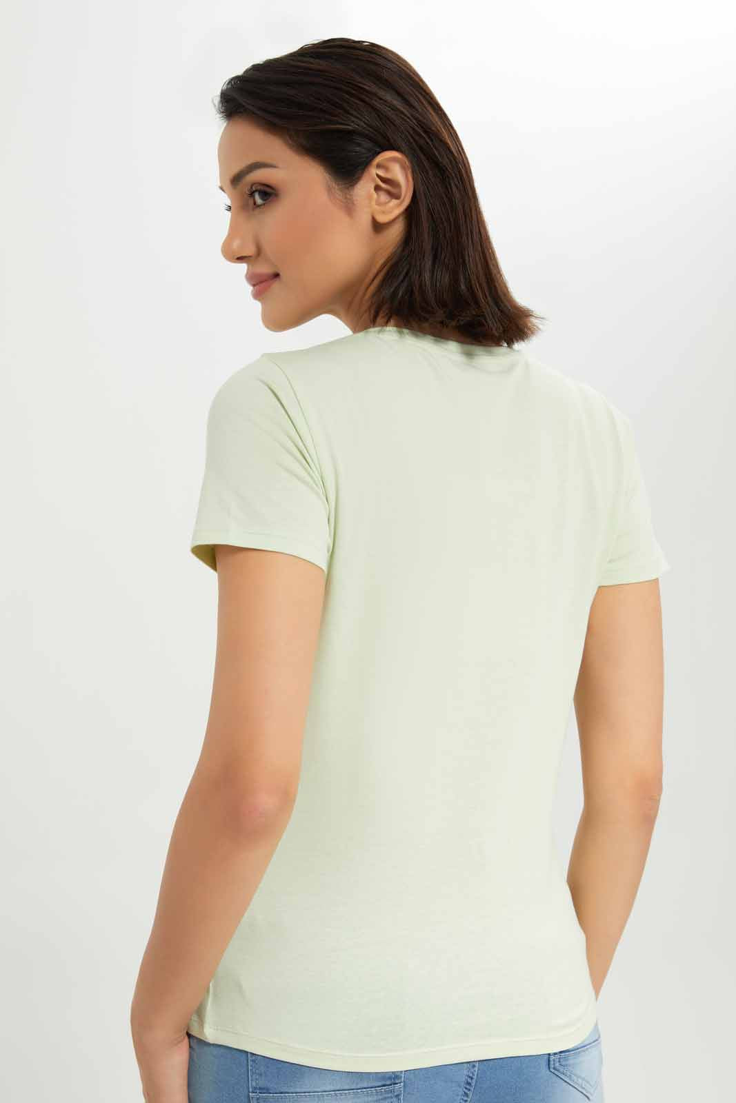 Redtag-Women-Sage-Short-Sleeve-Crew-Neck-T-Shirt-Category:T-Shirts,-Colour:Green,-Deals:New-In,-Dept:Ladieswear,-Filter:Women's-Clothing,-New-In-Women-APL,-Non-Sale,-S23A,-Section:Women,-TBL,-Women-T-Shirts-Women's-