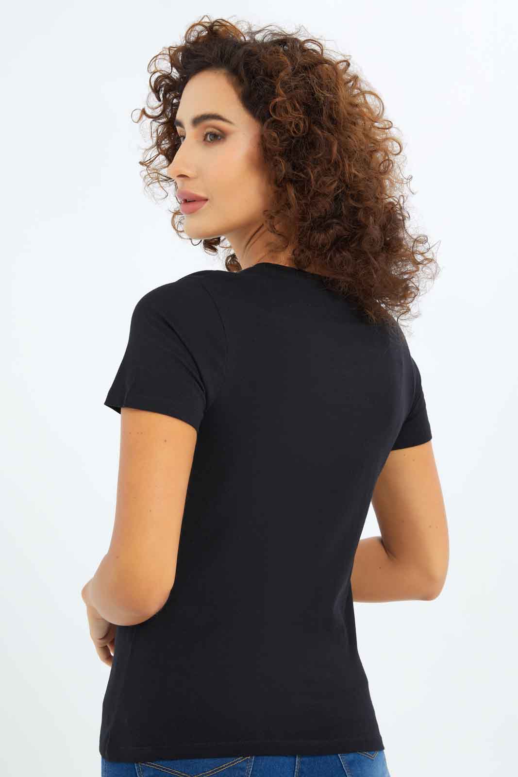 Redtag-Women-Black-Short-Sleeve-V-Neck-T-Shirt-Category:T-Shirts,-Colour:Black,-Deals:New-In,-Dept:Ladieswear,-Filter:Women's-Clothing,-New-In-Women-APL,-Non-Sale,-S23A,-Section:Women,-TBL,-Women-T-Shirts-Women's-