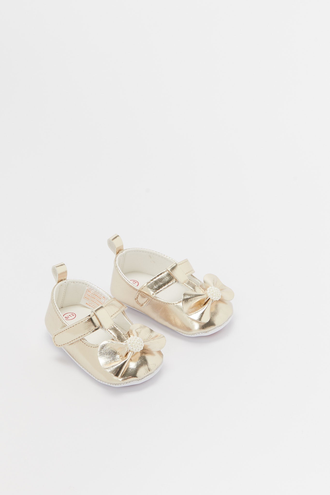 Redtag-Gold-Pram-Shoe-Category:Shoes,-Colour:Gold,-Deals:New-In,-Filter:Baby-Footwear-(0-to-18-Mths),-H1:FOO,-H2:NBF,-H3:SHO,-H4:CAH,-NBF-Shoes,-New-In-NBF-FOO,-Non-Sale,-Promo:RMD,-RMD,-S23B,-Season:S23B,-Section:Boys-(0-to-14Yrs)-Baby-0 to 18 Months