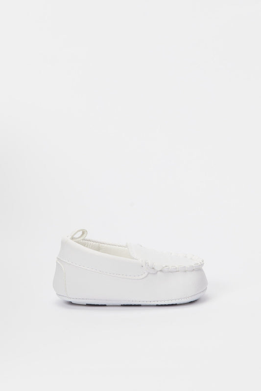 Redtag-White-Pram-Shoe-Category:Shoes,-Colour:White,-Deals:New-In,-Filter:Baby-Footwear-(0-to-18-Mths),-H1:FOO,-H2:NBF,-H3:SHO,-H4:CAH,-NBF-Shoes,-New-In-NBF-FOO,-Non-Sale,-Promo:RMD,-RMD,-S23B,-Season:S23B,-Section:Boys-(0-to-14Yrs)-Baby-0 to 18 Months