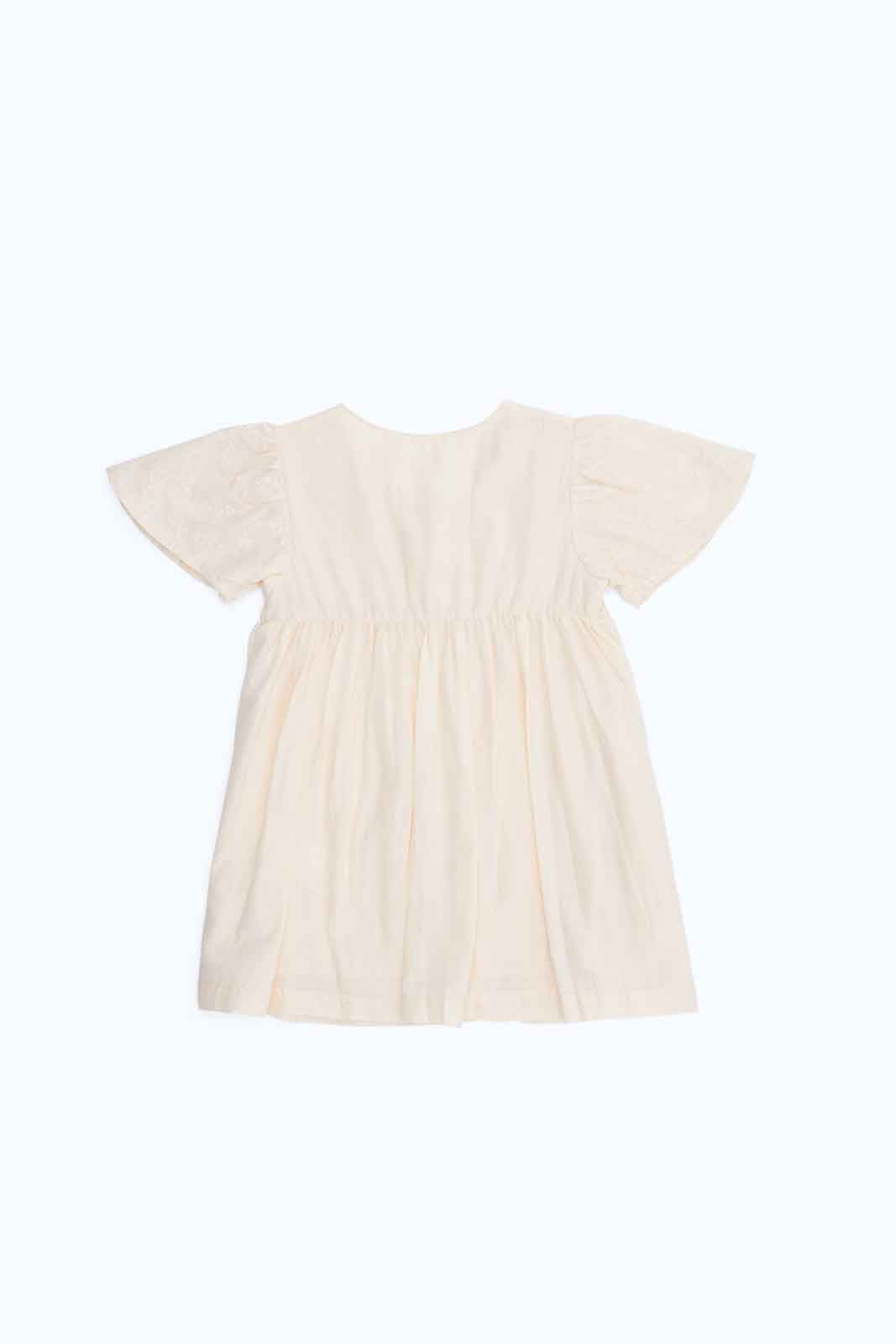 Redtag-Girls-Beige-Pintuk-Yoke-Dress-Category:Dresses,-Colour:Beige,-Deals:New-In,-Dept:Girls,-Filter:Infant-Girls-(3-to-24-Mths),-ING-Dresses,-New-In-ING-APL,-Non-Sale,-S23B,-Section:Girls-(0-to-14Yrs)-Infant-Girls-3 to 24 Months