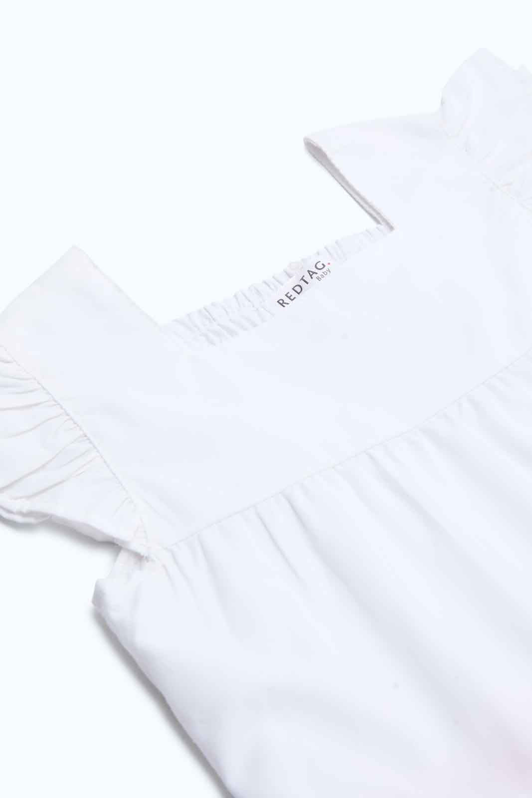 Redtag-Girls-White-Tiered-Dress-Category:Dresses,-Colour:White,-Deals:New-In,-Dept:Girls,-Filter:Infant-Girls-(3-to-24-Mths),-ING-Dresses,-New-In-ING-APL,-Non-Sale,-S23B,-Section:Girls-(0-to-14Yrs)-Infant-Girls-3 to 24 Months