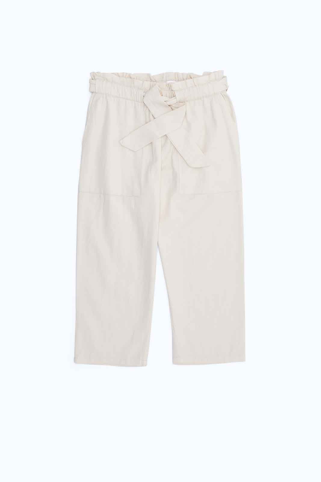 Redtag-Girls-Beige-Knotted-Trouser-With-Pocket-Category:Trousers,-Colour:Beige,-Deals:New-In,-Dept:Girls,-Filter:Infant-Girls-(3-to-24-Mths),-ING-Trousers,-New-In-ING-APL,-Non-Sale,-S23B,-Section:Girls-(0-to-14Yrs)-Infant-Girls-3 to 24 Months