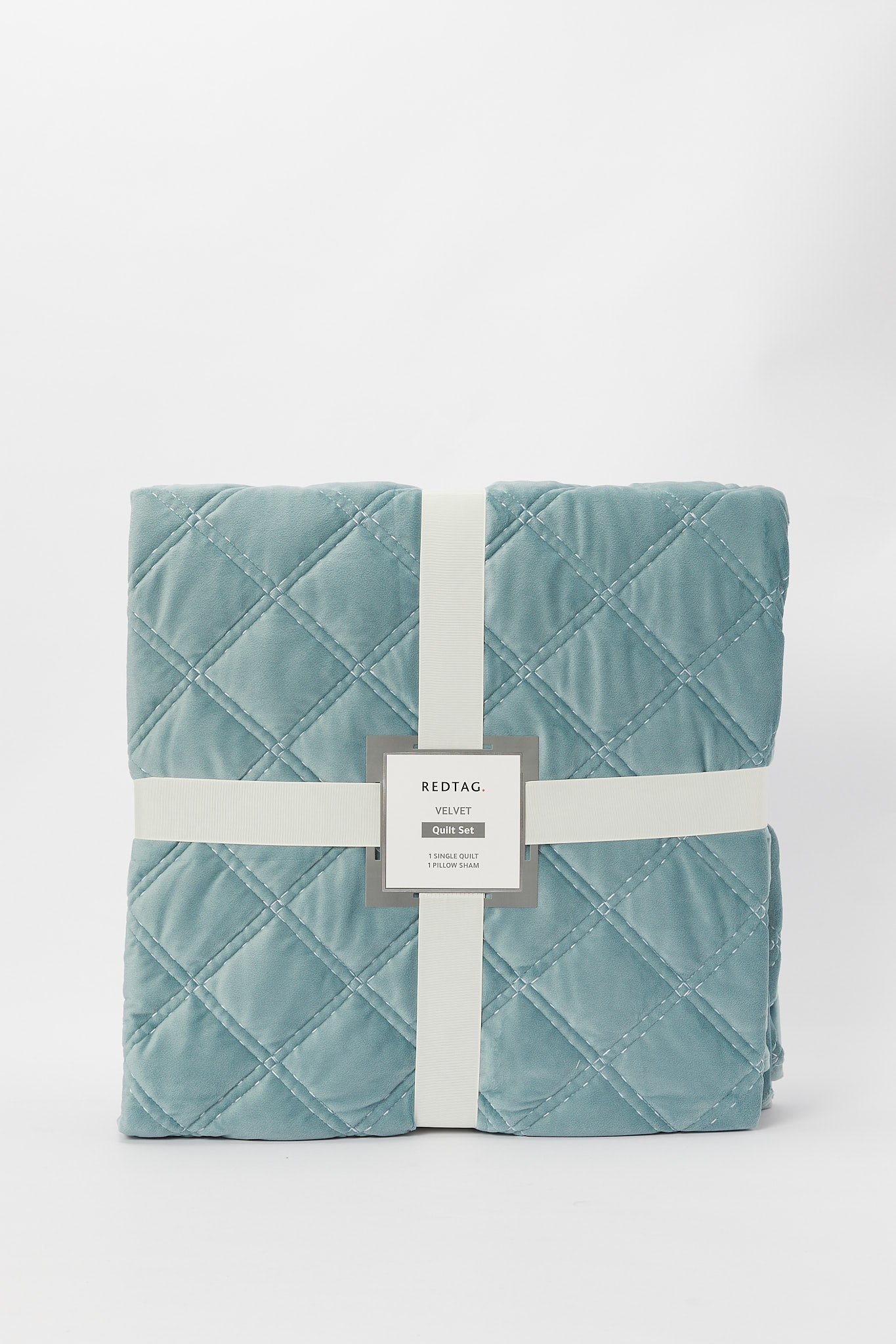 Redtag-Teal-Diamond-Quilted-Velvet-Bedspread-(Single-Size)-Category:Quilts,-Colour:Purple,-Deals:New-In,-Dept:Home,-Filter:Home-Bedroom,-H1:HMW,-H2:BED,-H3:BEC,-H4:QUI,-HMW-BED-Quilts,-New-In-HMW-BED,-Non-Sale,-Promo:RIVA,-S23B,-Season:S23B,-Section:Homewares,-Style:VELVET-Home-Bedroom-