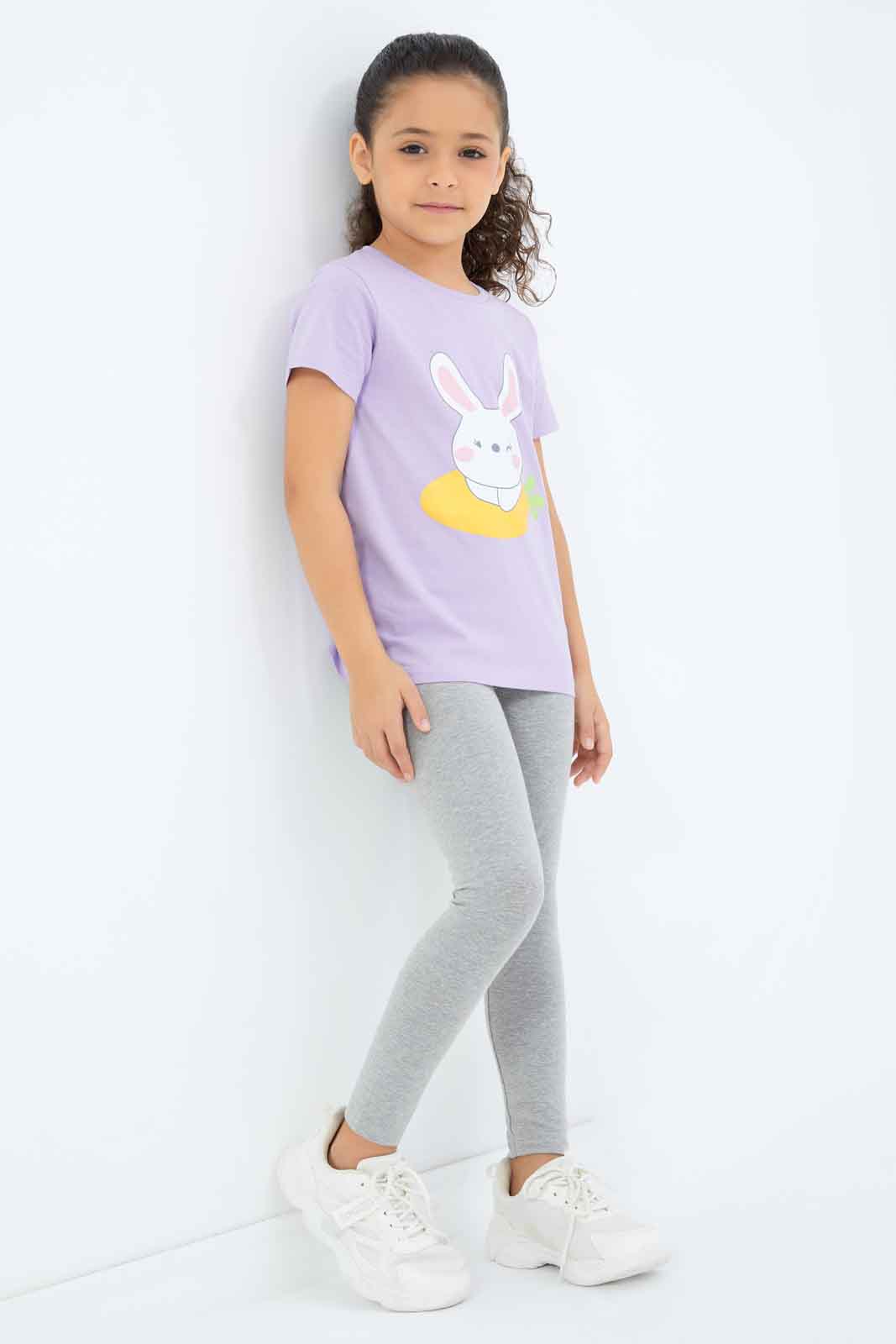 Redtag-Girls-Grey-Legging-With-Rhine-Stone-Category:Leggings,-Colour:Grey,-Deals:New-In,-Dept:Girls,-Filter:Girls-(2-to-8-Yrs),-GIR-Leggings,-New-In-GIR-APL,-Non-Sale,-S23A,-Section:Girls-(0-to-14Yrs),-TBL-Girls-2 to 8 Years
