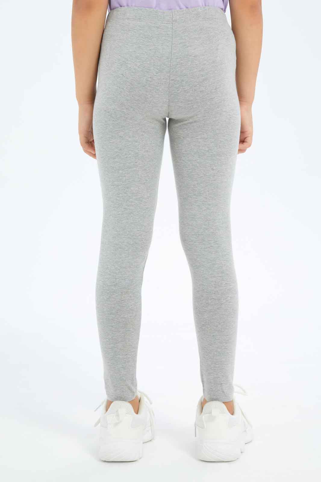 Redtag-Girls-Grey-Legging-With-Rhine-Stone-Category:Leggings,-Colour:Grey,-Deals:New-In,-Dept:Girls,-Filter:Girls-(2-to-8-Yrs),-GIR-Leggings,-New-In-GIR-APL,-Non-Sale,-S23A,-Section:Girls-(0-to-14Yrs),-TBL-Girls-2 to 8 Years