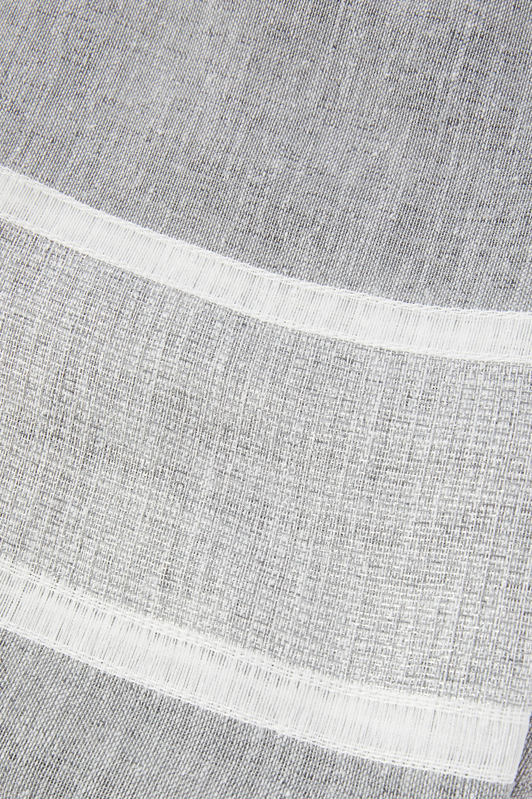 Grey Striped Sheer Curtains