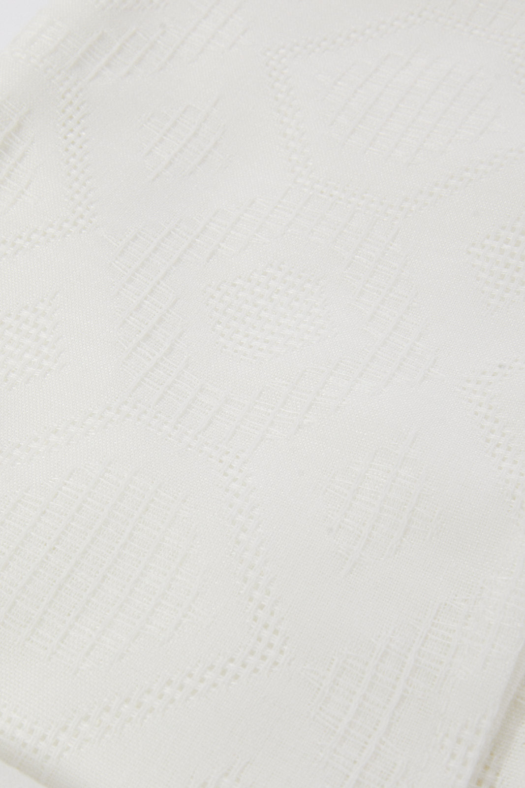 White Textured Sheer Curtain