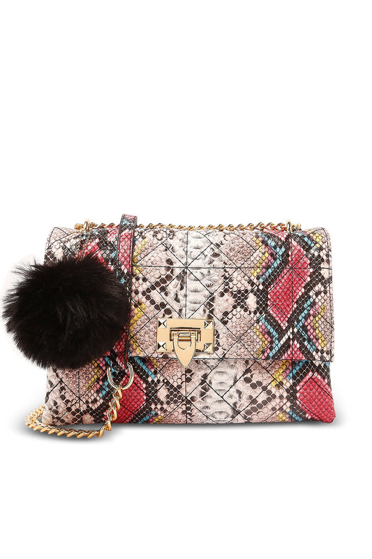 Redtag-Multi-Colour-Croc-Textured-Cross-Body-Bag-Category:Bags,-Colour:Assorted,-Dept:Ladieswear,-Filter:Women's-Accessories,-New-In,-New-In-Women-ACC,-Non-Sale,-S23A,-Section:Women,-Women-Bags-Women-