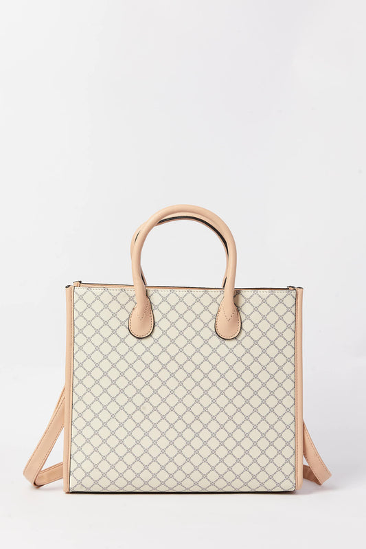 Redtag-Beige-Monogram-Tote-Bag-Category:Bags,-Colour:Beige,-Dept:Ladieswear,-Filter:Women's-Accessories,-New-In,-New-In-Women-ACC,-Non-Sale,-S23A,-Section:Women,-Women-Bags-Women-