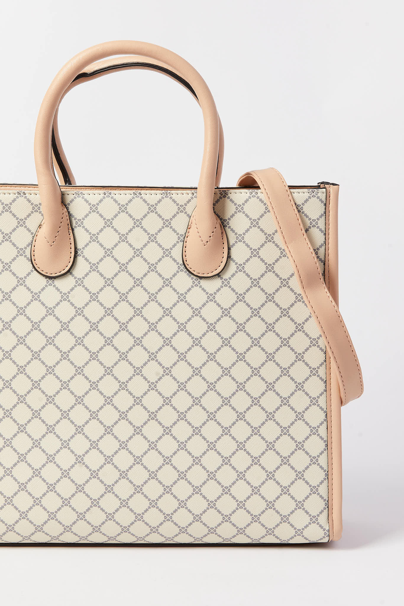 Redtag-Beige-Monogram-Tote-Bag-Category:Bags,-Colour:Beige,-Dept:Ladieswear,-Filter:Women's-Accessories,-New-In,-New-In-Women-ACC,-Non-Sale,-S23A,-Section:Women,-Women-Bags-Women-