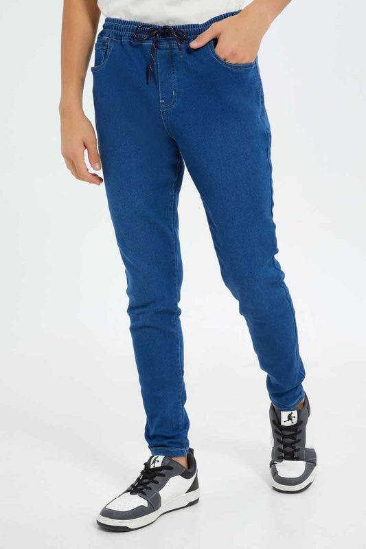Redtag-Boys-Blue-Baggy-Fit-Jeans-BSR-Jeans,-Category:Jeans,-Colour:Blue,-Deals:New-In,-Dept:Boys,-Filter:Senior-Boys-(8-to-14-Yrs),-FIT-WALL-(FTW),-New-In-BSR-APL,-Non-Sale,-S23A,-Section:Boys-(0-to-14Yrs)-Senior-Boys-9 to 14 Years