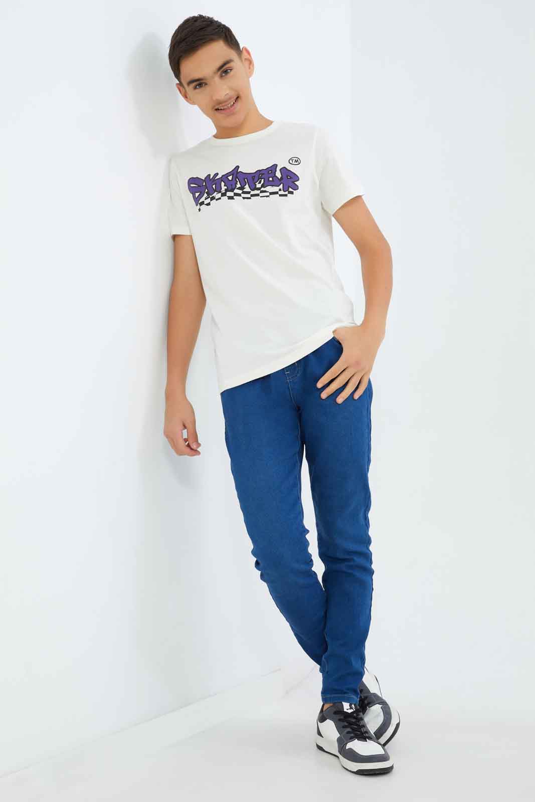 Redtag-Boys-Blue-Baggy-Fit-Jeans-BSR-Jeans,-Category:Jeans,-Colour:Blue,-Deals:New-In,-Dept:Boys,-Filter:Senior-Boys-(8-to-14-Yrs),-FIT-WALL-(FTW),-New-In-BSR-APL,-Non-Sale,-S23A,-Section:Boys-(0-to-14Yrs)-Senior-Boys-9 to 14 Years