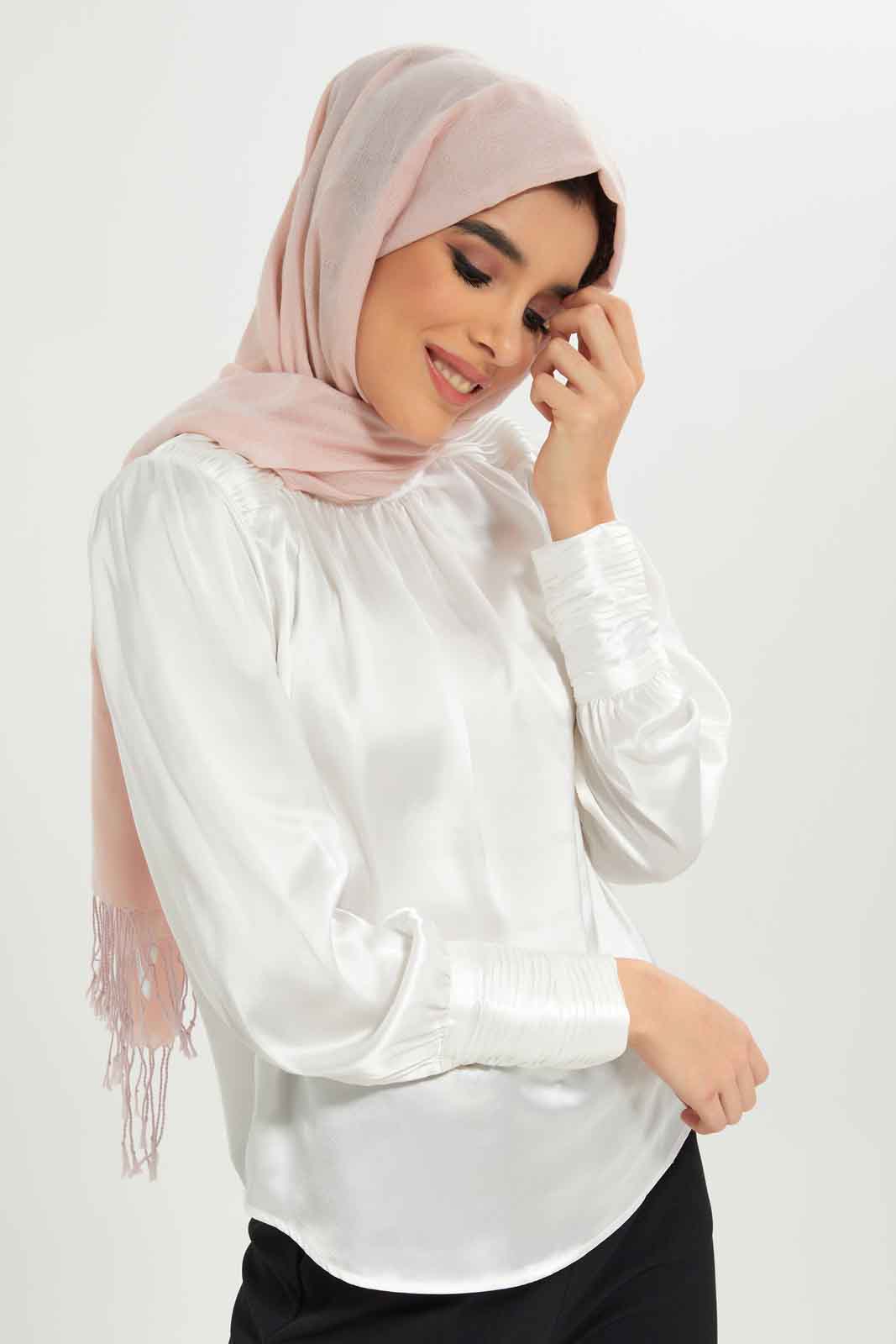 Redtag-Women-Ivory-Pleated-Shoulder-Details-Blouse-Category:Blouses,-Colour:Ivory,-Deals:New-In,-Dept:Ladieswear,-Filter:Women's-Clothing,-LMC,-New-In-Women-APL,-Non-Sale,-S23A,-Section:Women,-Women-Blouses--