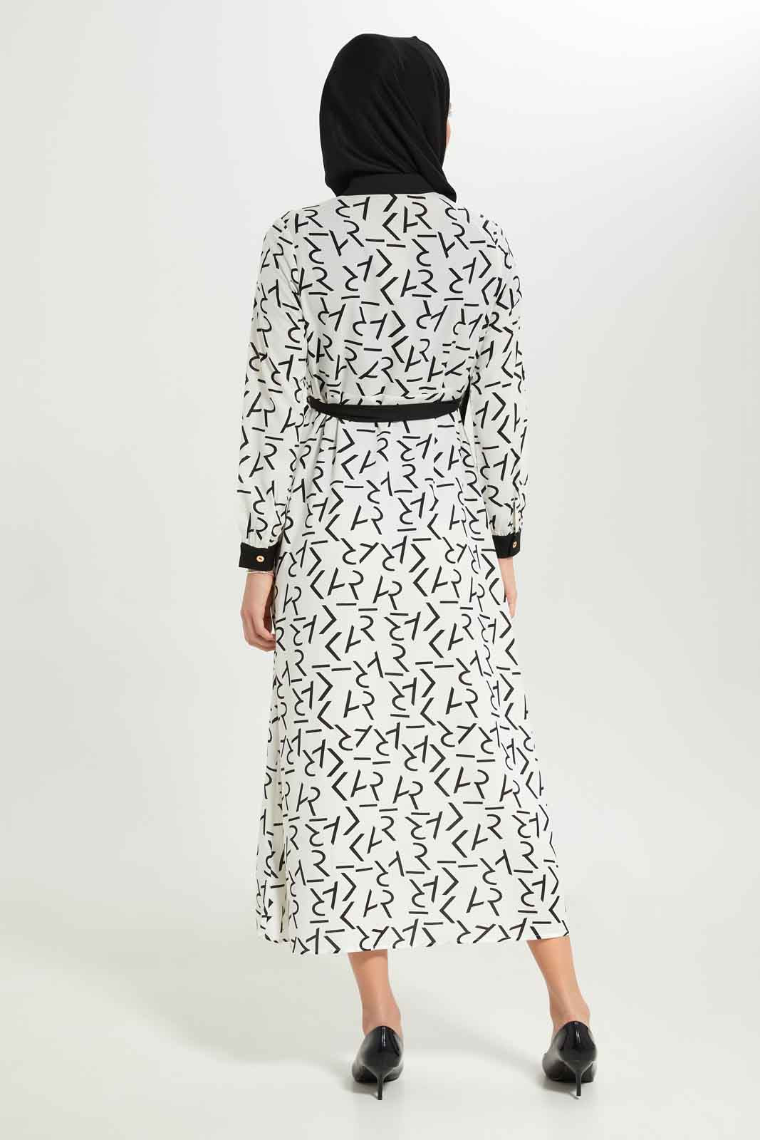 Redtag-Women-Printed-Contrast-Collar-Belted-Dress-Category:Dresses,-Colour:Assorted,-Deals:New-In,-Dept:Ladieswear,-Filter:Women's-Clothing,-LMC,-New-In-Women-APL,-Non-Sale,-S23A,-Section:Women,-Women-Dresses--