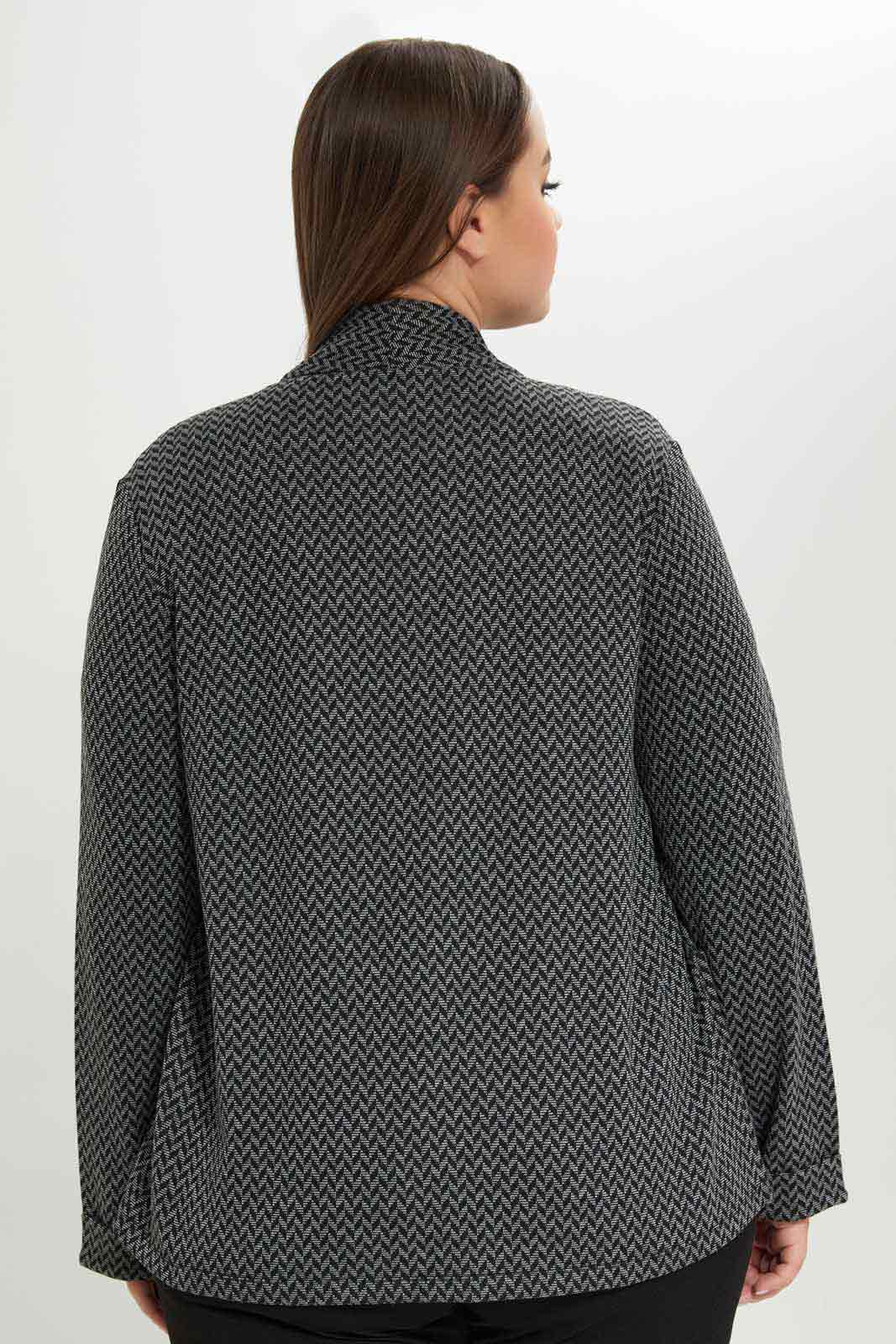 Redtag-Women-Jacquard-Rolled-Up-Sleeve-Jacket-Category:Jackets,-Colour:Assorted,-Deals:New-In,-Dept:Ladieswear,-Filter:Plus-Size,-LDP-Jackets,-New-In-LDP-APL,-Non-Sale,-S23A,-Section:Women-Women's-