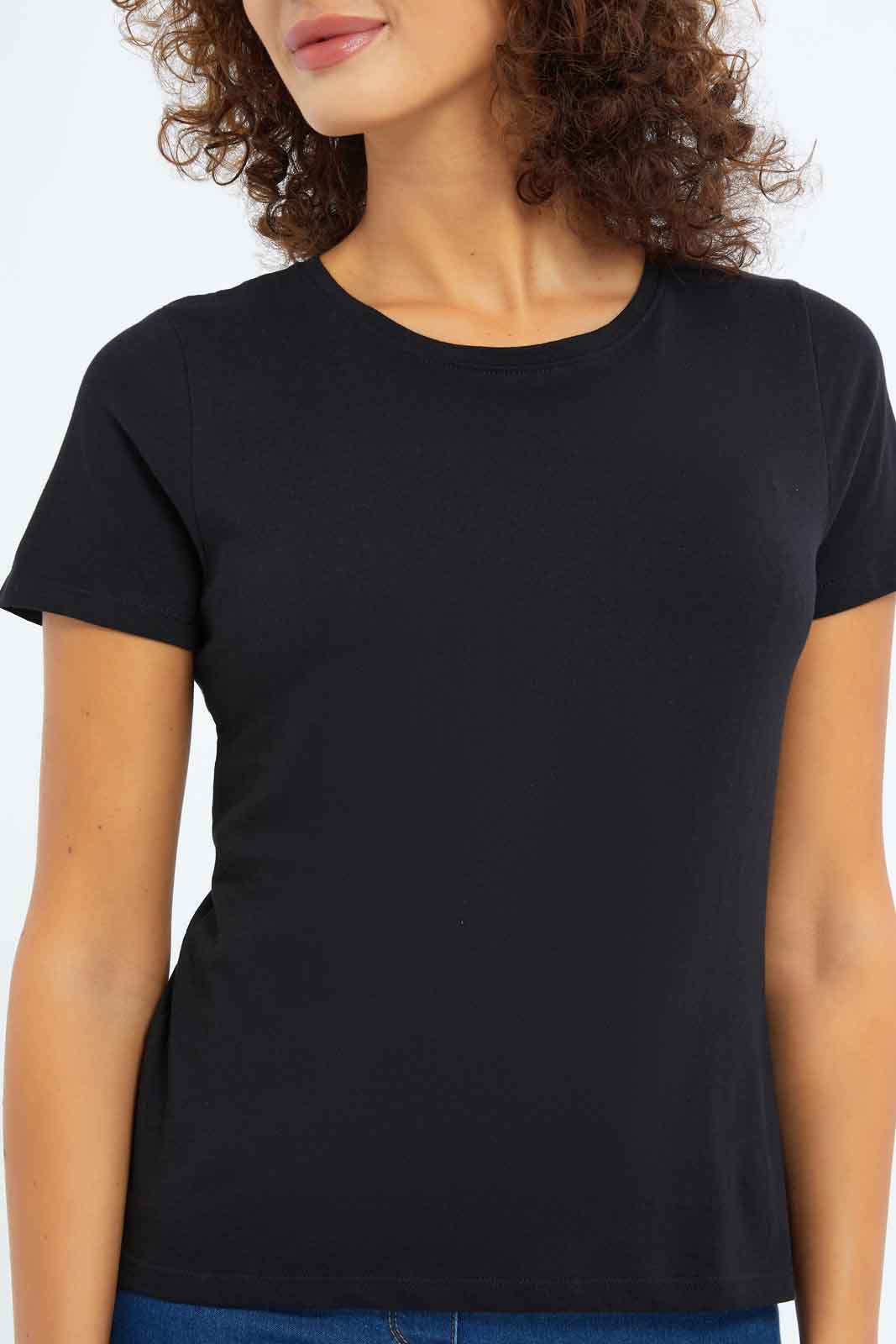 Redtag-Women-Black-Short-Sleeve-Crew-Neck-T-Shirt-Category:T-Shirts,-Colour:Black,-Deals:New-In,-Dept:Ladieswear,-Filter:Women's-Clothing,-New-In-Women-APL,-Non-Sale,-S23A,-Section:Women,-TBL,-Women-T-Shirts-Women's-