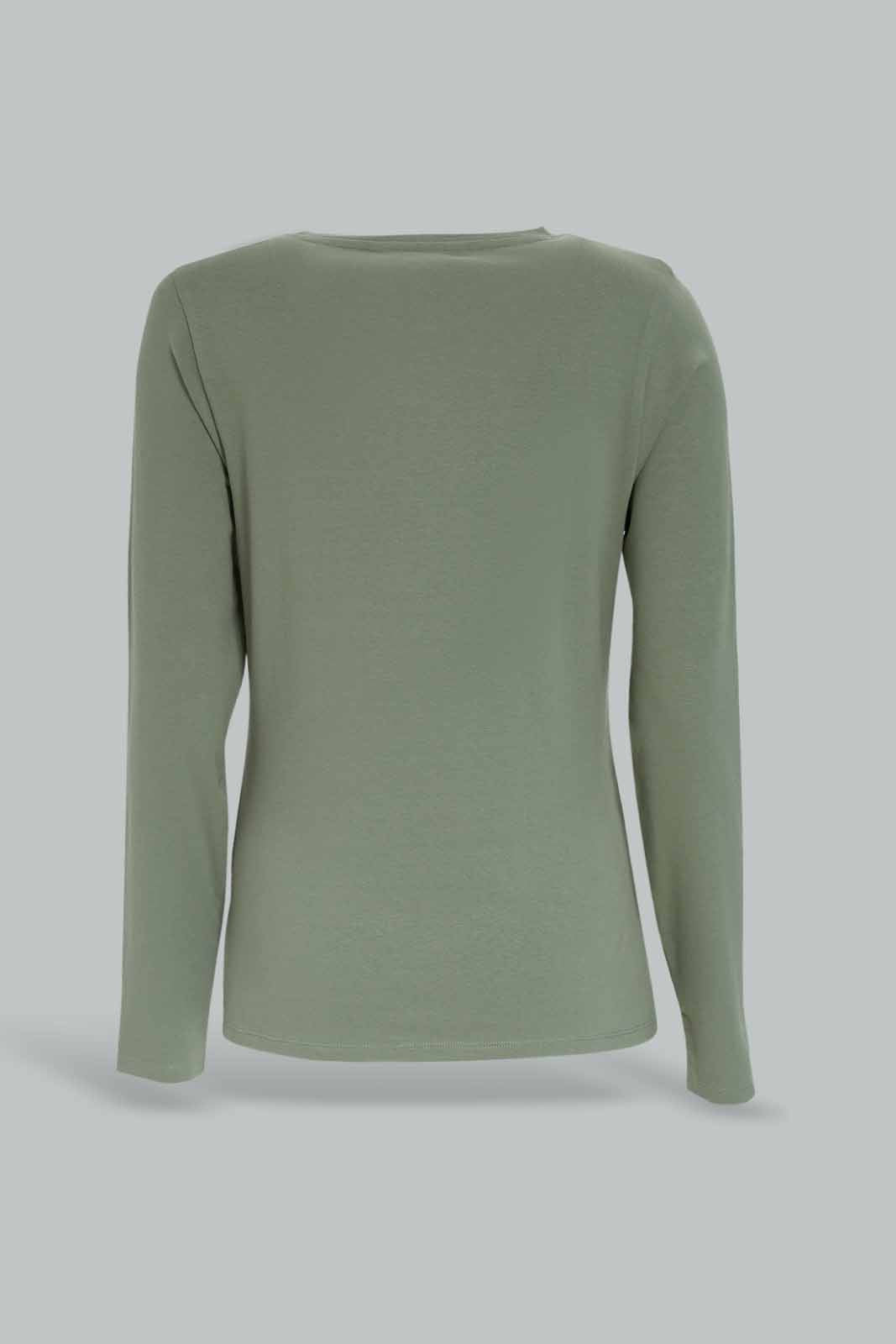 Redtag-Women-Brown-Long-Sleeve-Crew-Neck-T-Shirt-Category:T-Shirts,-Colour:Brown,-Deals:New-In,-Dept:Ladieswear,-Filter:Women's-Clothing,-New-In-Women-APL,-Non-Sale,-S23A,-Section:Women,-TBL,-Women-T-Shirts-Women's-