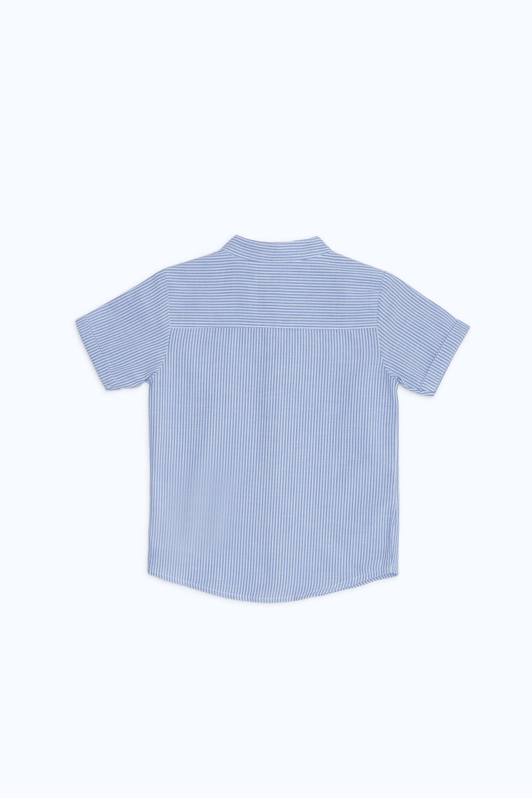 Redtag-Boys-White-Stripe-Henley-Dobby-Ss-Shirt-Category:Shirts,-Colour:White,-Deals:New-In,-Dept:Boys,-Filter:Infant-Boys-(3-to-24-Mths),-H1:KWR,-H2:INB,-H3:SHI,-H4:CSH,-INB-Shirts,-New-In-INB-APL,-Non-Sale,-S23B,-Season:S23B,-Section:Boys-(0-to-14Yrs)-Infant-Boys-3 to 24 Months