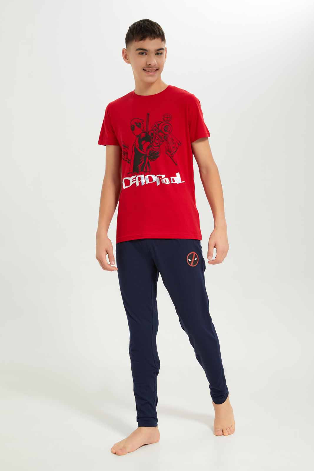 Redtag-Boys-Red-Deadpool-Nightsuit-BSR-Pyjama-Sets,-Category:Pyjama-Sets,-Colour:Red,-Deals:New-In,-Dept:Boys,-Filter:Senior-Boys-(8-to-14-Yrs),-New-In-BSR-APL,-Non-Sale,-S23A,-Section:Boys-(0-to-14Yrs)-Senior-Boys-9 to 14 Years