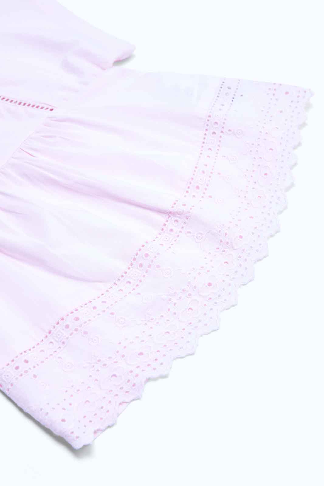Redtag-Girls-Pink-Embroidered-Hem-Blouse-Category:Blouses,-Colour:Apricot,-Deals:2-FOR-69,-Deals:New-In,-Dept:Girls,-Filter:Infant-Girls-(3-to-24-Mths),-ING-Blouses,-MQN,-New-In-ING-APL,-Non-Sale,-S23B,-Section:Girls-(0-to-14Yrs)-Infant-Girls-3 to 24 Months