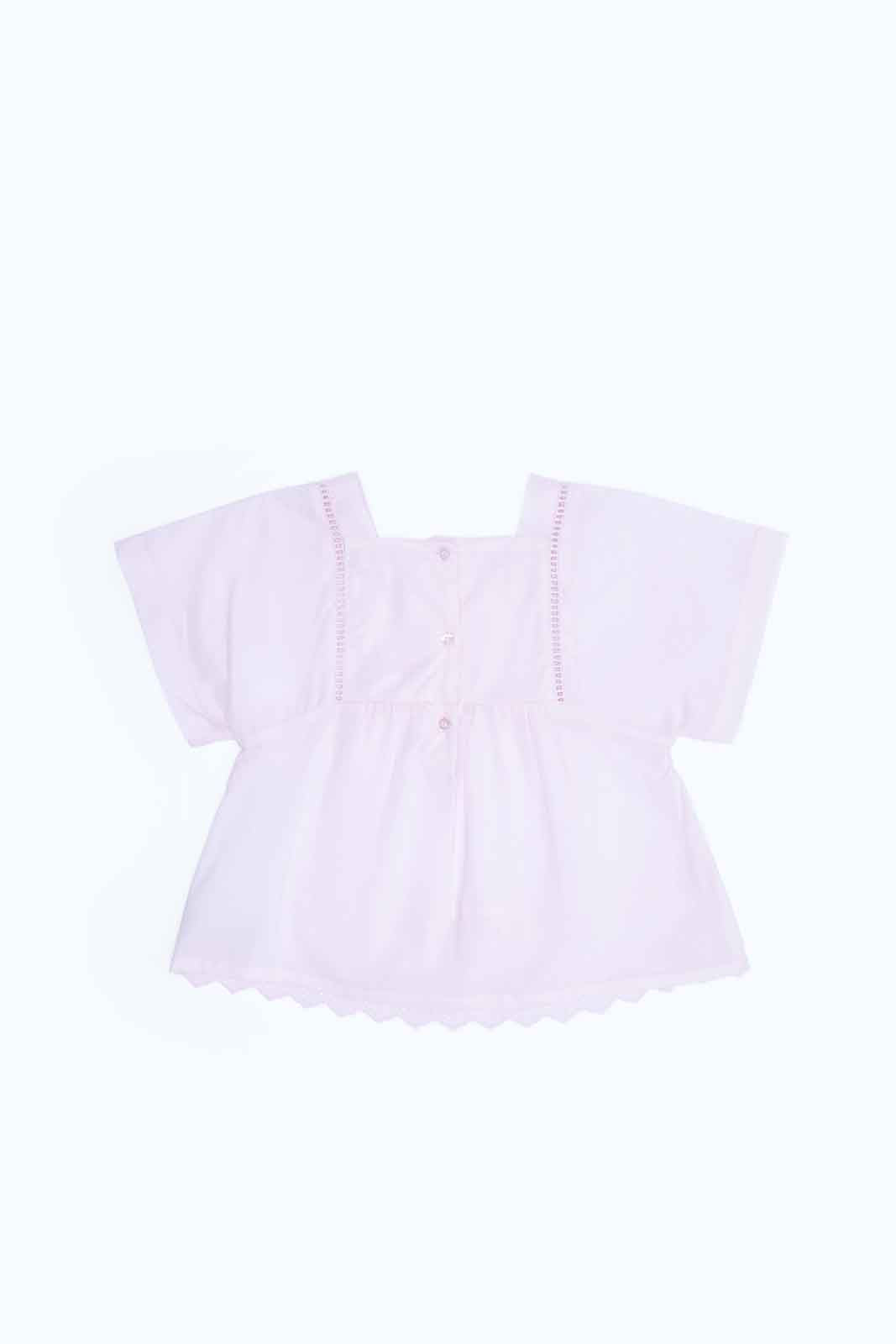 Redtag-Girls-Pink-Embroidered-Hem-Blouse-Category:Blouses,-Colour:Apricot,-Deals:2-FOR-69,-Deals:New-In,-Dept:Girls,-Filter:Infant-Girls-(3-to-24-Mths),-ING-Blouses,-MQN,-New-In-ING-APL,-Non-Sale,-S23B,-Section:Girls-(0-to-14Yrs)-Infant-Girls-3 to 24 Months