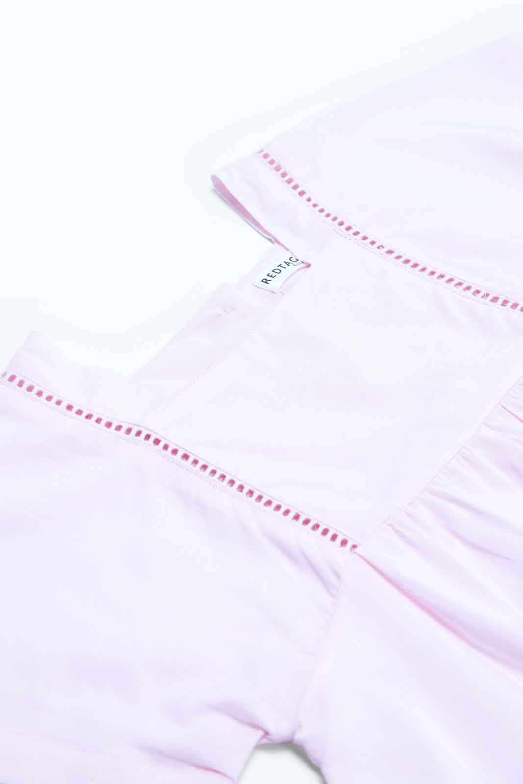 Redtag-Girls-Pink-Embroidered-Hem-Blouse-Category:Blouses,-Colour:Apricot,-Deals:2-FOR-69,-Deals:New-In,-Dept:Girls,-Filter:Infant-Girls-(3-to-24-Mths),-ING-Blouses,-MQN,-New-In-ING-APL,-Non-Sale,-S23B,-Section:Girls-(0-to-14Yrs)-Infant-Girls-3 to 24 Months