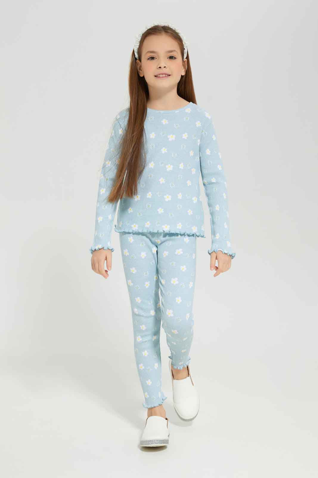 Redtag-Girls-Blue-Rib-Printed-Legging-Category:Leggings,-Colour:Blue,-Deals:New-In,-Dept:Girls,-Filter:Girls-(2-to-8-Yrs),-GIR-Leggings,-New-In-GIR-APL,-Non-Sale,-S23A,-Section:Girls-(0-to-14Yrs),-TBL-Girls-2 to 8 Years
