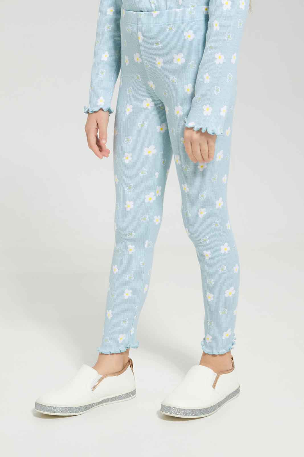 Redtag-Girls-Blue-Rib-Printed-Legging-Category:Leggings,-Colour:Blue,-Deals:New-In,-Dept:Girls,-Filter:Girls-(2-to-8-Yrs),-GIR-Leggings,-New-In-GIR-APL,-Non-Sale,-S23A,-Section:Girls-(0-to-14Yrs),-TBL-Girls-2 to 8 Years