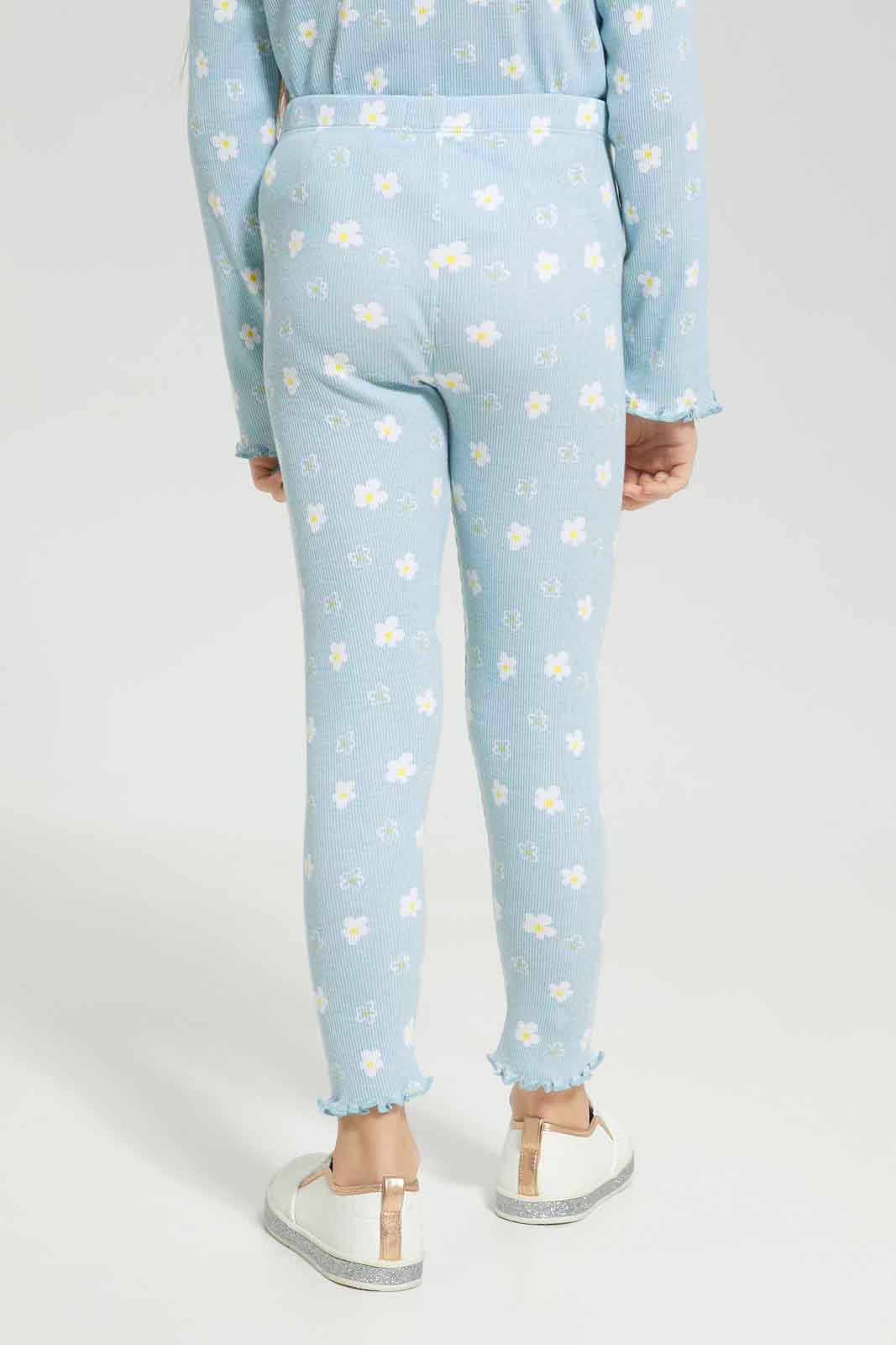 Redtag-Girls-Blue-Rib-Printed-Legging-Category:Leggings,-Colour:Blue,-Deals:New-In,-Dept:Girls,-Filter:Girls-(2-to-8-Yrs),-GIR-Leggings,-New-In-GIR-APL,-Non-Sale,-S23A,-Section:Girls-(0-to-14Yrs),-TBL-Girls-2 to 8 Years