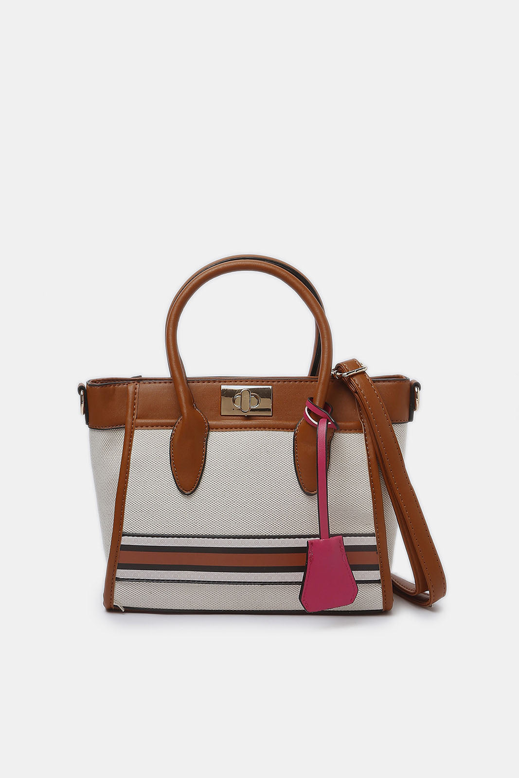 Redtag-Women-Beige-Embellished-Day-Bag-Category:Bags,-Colour:Beige,-Deals:New-In,-Dept:Ladieswear,-Filter:Women's-Accessories,-New-In,-New-In-Women-ACC,-Non-Sale,-S23A,-Section:Women,-Women-Bags-Women-