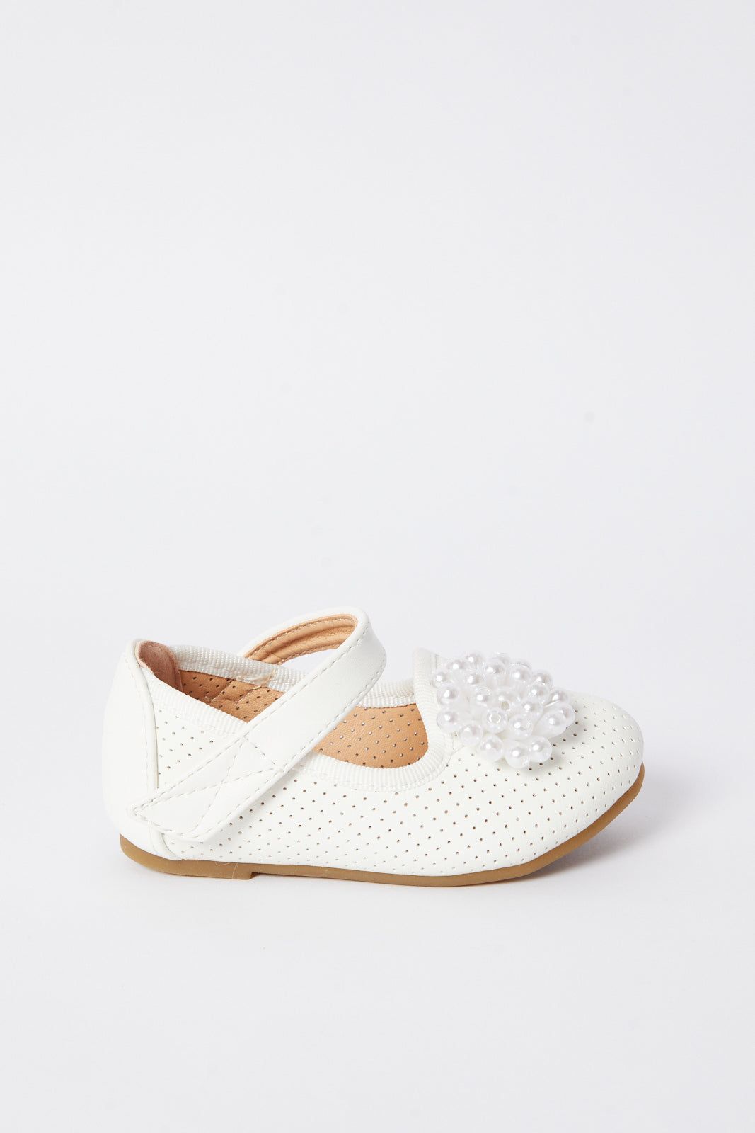 Redtag-White-Pearl-Trim-Ballerina
(Repeat)-Category:Shoes,-Colour:White,-Deals:New-In,-Filter:Girls-Footwear-(1-to-3-Yrs),-ING-Shoes,-N/A,-New-In-ING-FOO,-Non-Sale,-S23B,-Section:Girls-(0-to-14Yrs)-Infant-Girls-1 to 3 Years