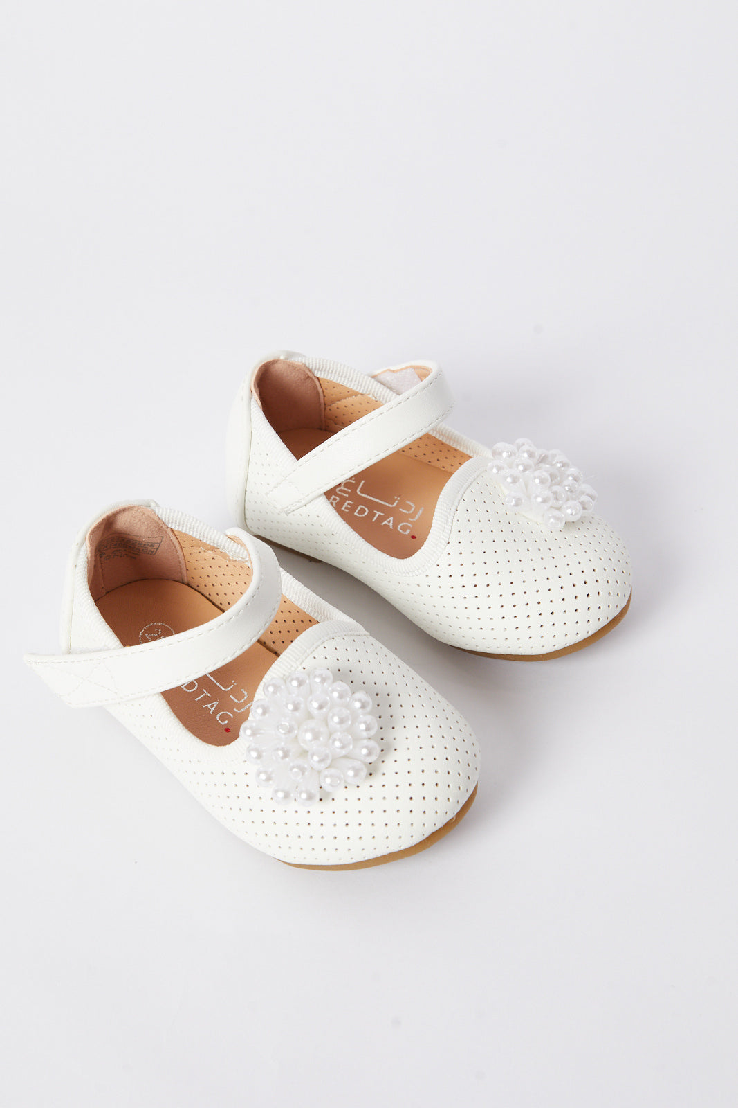 Redtag-White-Pearl-Trim-Ballerina
(Repeat)-Category:Shoes,-Colour:White,-Deals:New-In,-Filter:Girls-Footwear-(1-to-3-Yrs),-ING-Shoes,-N/A,-New-In-ING-FOO,-Non-Sale,-S23B,-Section:Girls-(0-to-14Yrs)-Infant-Girls-1 to 3 Years