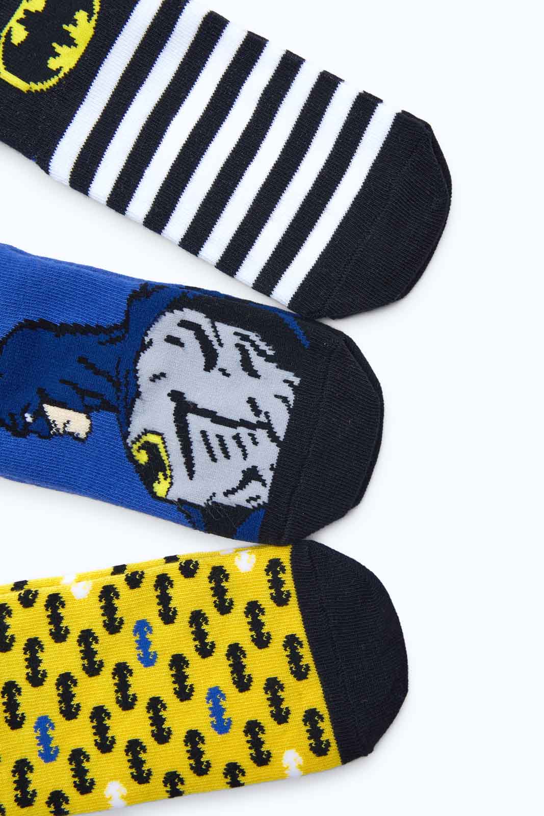 Redtag-Boys-Batman-(-Yellow)--3-Pk-Hosiery-Sock-365,-BOY-Socks,-Category:Socks,-CHA,-Colour:Assorted,-Deals:New-In,-Dept:Boys,-Filter:Boys-(2-to-8-Yrs),-New-In-BOY-APL,-Non-Sale,-Section:Boys-(0-to-14Yrs)-Boys-2 to 8 Years