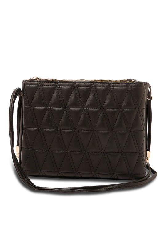 Redtag-Black-Quilting-Utility-Bag-Category:Bags,-Colour:Black,-Dept:Ladieswear,-Filter:Women's-Accessories,-New-In,-New-In-Women-ACC,-Non-Sale,-S23A,-Section:Women,-Women-Bags-Women-