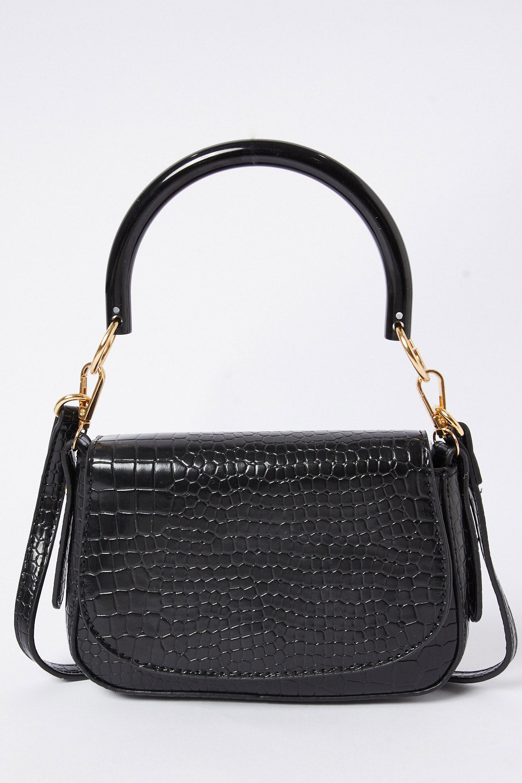 Redtag-Black-Texture-Embellished-Crossbody-Bag-Category:Bags,-Colour:Black,-Deals:New-In,-Dept:Ladieswear,-Filter:Women's-Accessories,-New-In,-New-In-Women-ACC,-Non-Sale,-S23A,-Section:Women,-Women-Bags-Women-