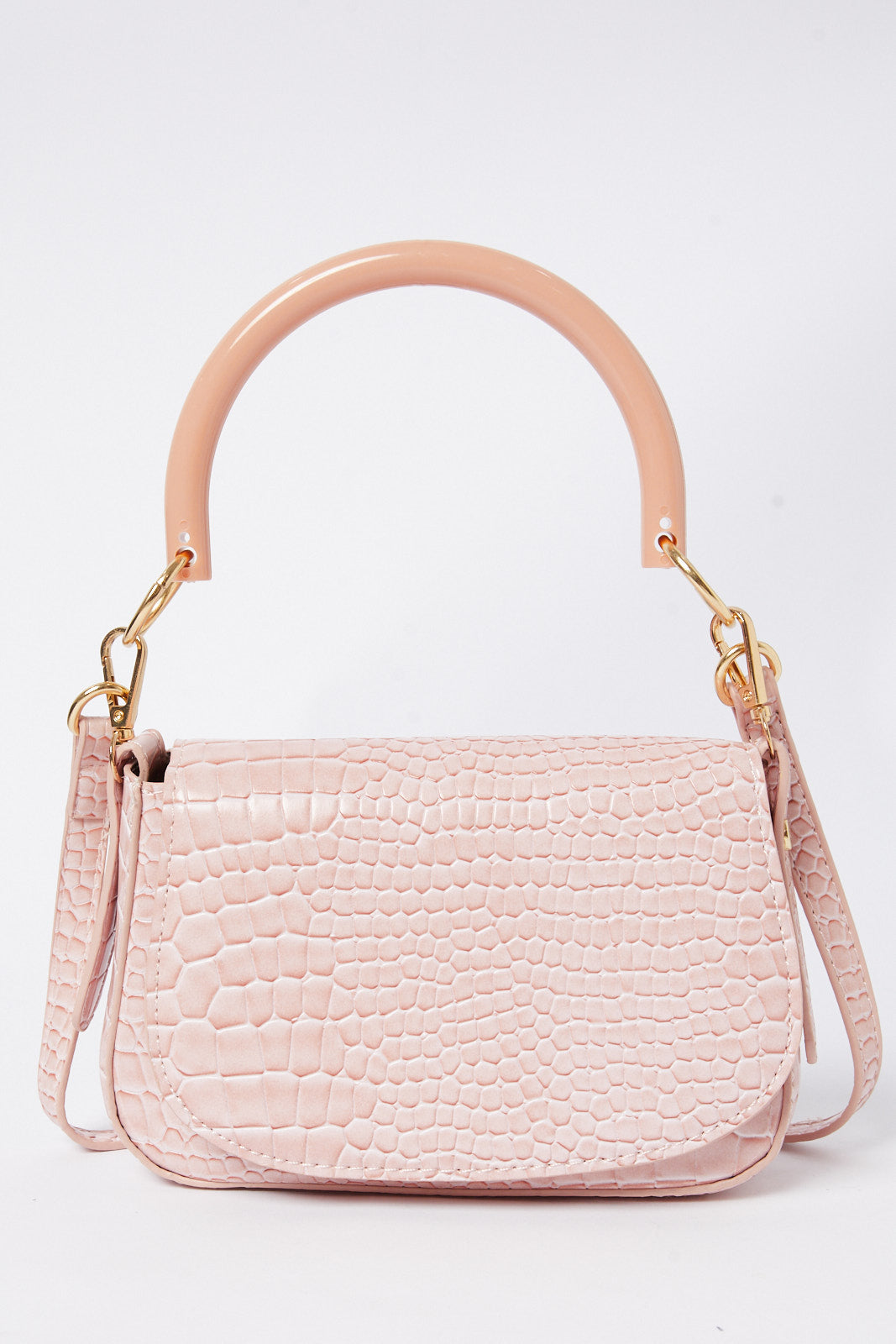 Redtag-Pale-Pink-Texture-Embellished-Crossbody-Bag-Category:Bags,-Colour:Pink,-Deals:New-In,-Dept:Ladieswear,-Filter:Women's-Accessories,-New-In,-New-In-Women-ACC,-Non-Sale,-S23A,-Section:Women,-Women-Bags-Women-