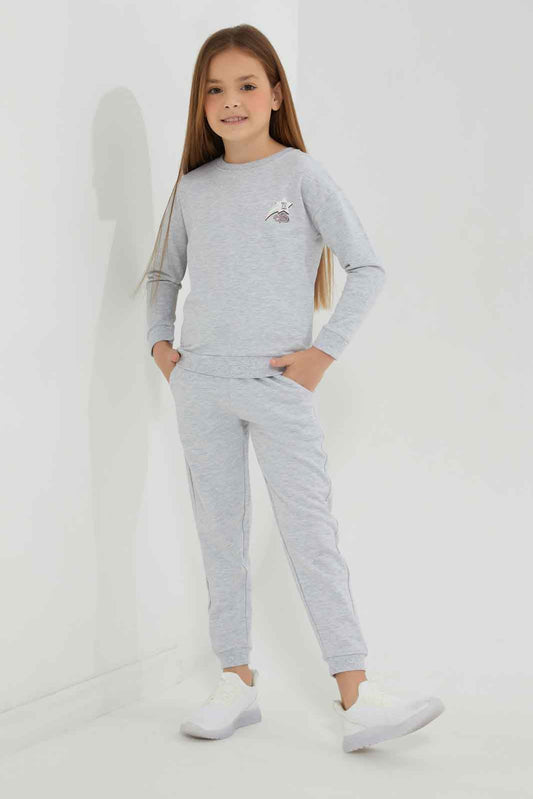 Redtag-Girls-Grey-Pull-On-Jog-Suit-Category:Jog-Sets,-Colour:Grey,-Deals:New-In,-Dept:Girls,-Filter:Girls-(2-to-8-Yrs),-GIR-Jog-Sets,-New-In-GIR-APL,-Non-Sale,-Section:Girls-(0-to-14Yrs),-W22A-Girls-2 to 8 Years