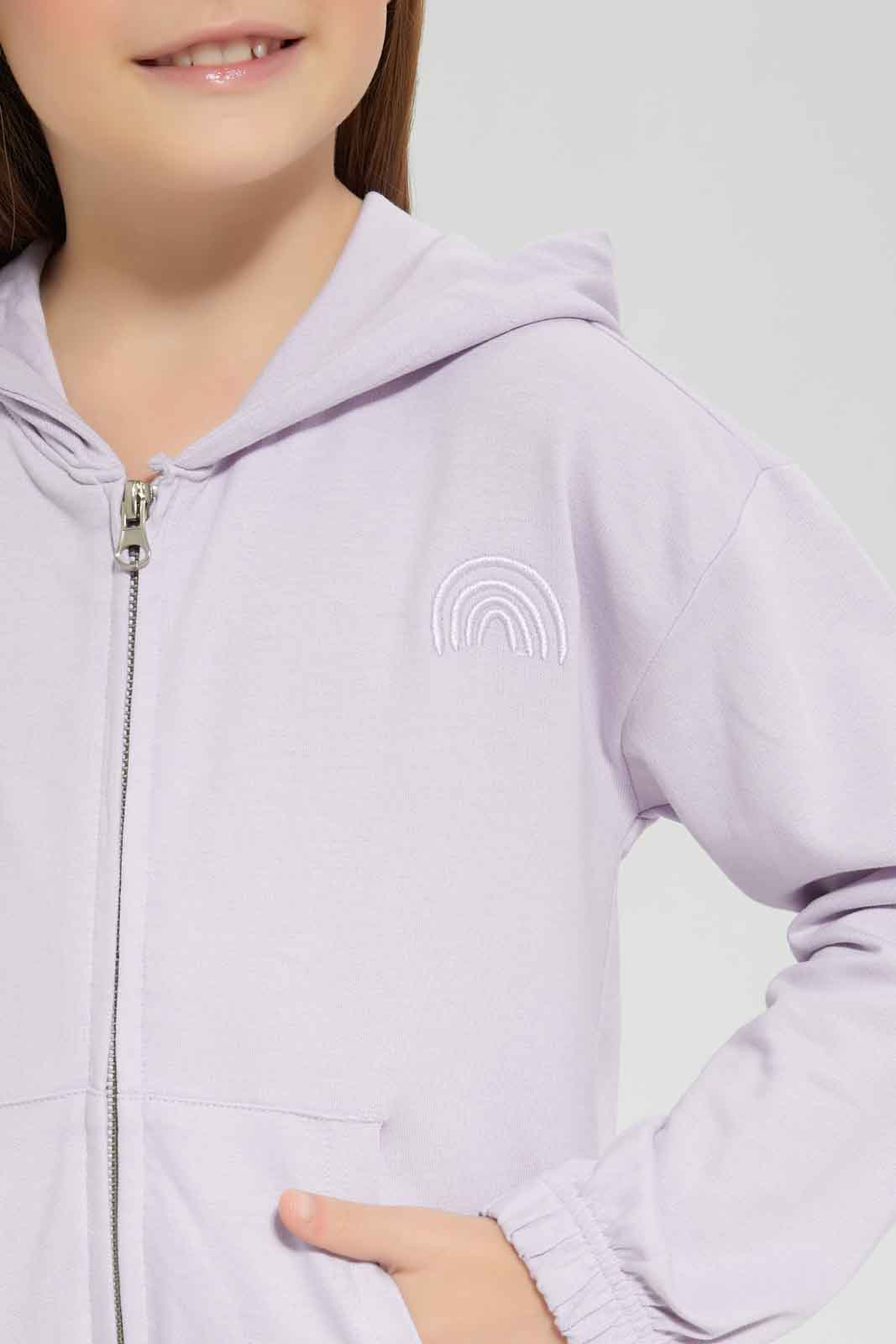 Redtag-Girls-Lilac-Hooded-Jogsuit-Category:Jog-Sets,-Colour:Lilac,-Deals:New-In,-Dept:Girls,-Filter:Girls-(2-to-8-Yrs),-GIR-Jog-Sets,-New-In-GIR-APL,-Non-Sale,-Section:Girls-(0-to-14Yrs),-W22A-Girls-2 to 8 Years