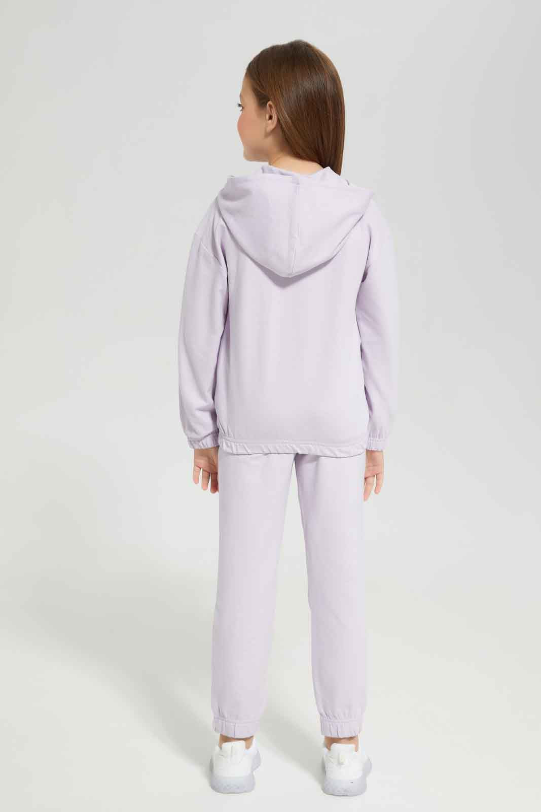 Redtag-Girls-Lilac-Hooded-Jogsuit-Category:Jog-Sets,-Colour:Lilac,-Deals:New-In,-Dept:Girls,-Filter:Girls-(2-to-8-Yrs),-GIR-Jog-Sets,-New-In-GIR-APL,-Non-Sale,-Section:Girls-(0-to-14Yrs),-W22A-Girls-2 to 8 Years