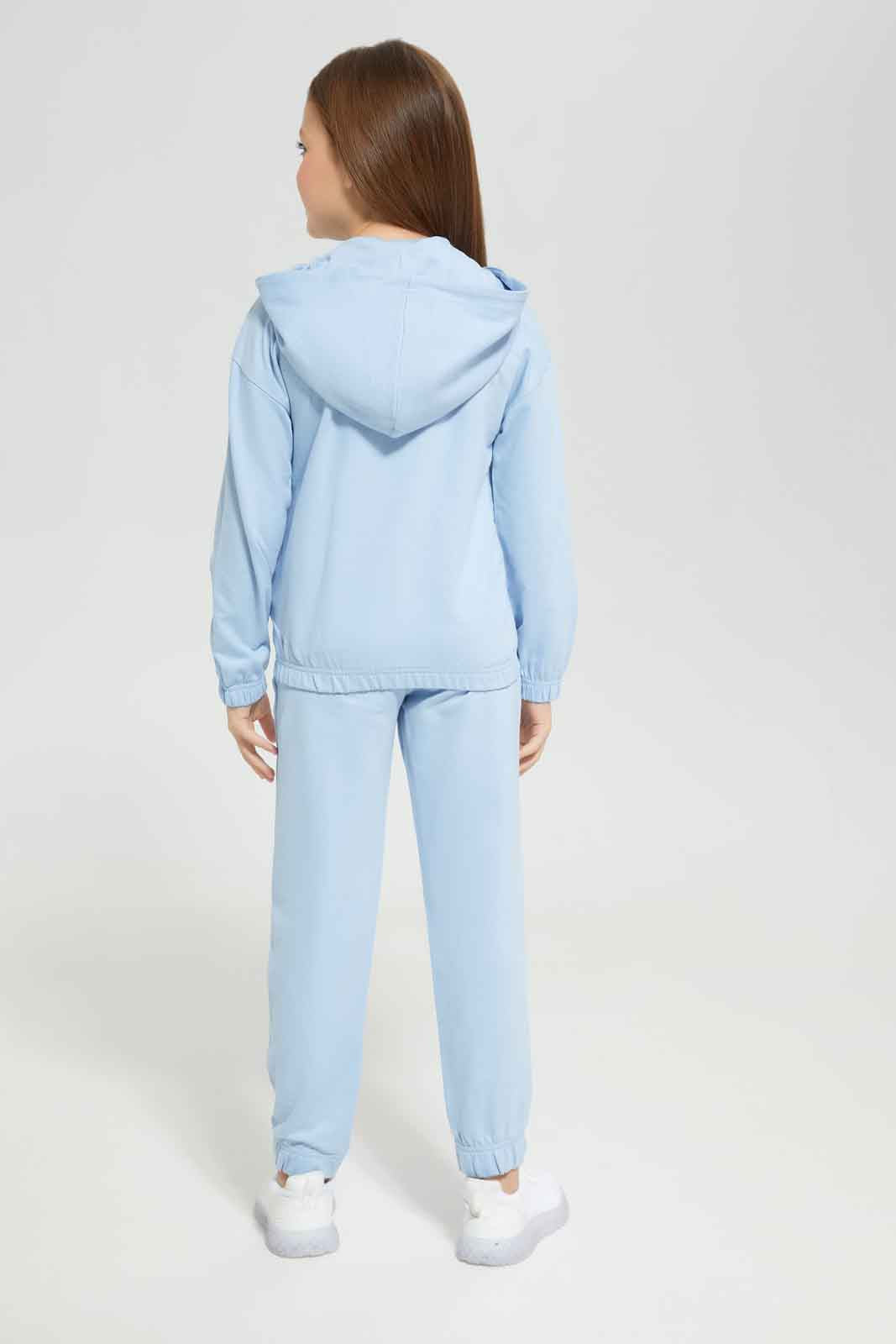 Redtag-Girls-Blue-Hooded-Jogsuit-Category:Jog-Sets,-Colour:Blue,-Deals:New-In,-Dept:Girls,-Filter:Girls-(2-to-8-Yrs),-GIR-Jog-Sets,-New-In-GIR-APL,-Non-Sale,-Section:Girls-(0-to-14Yrs),-W22A-Girls-2 to 8 Years