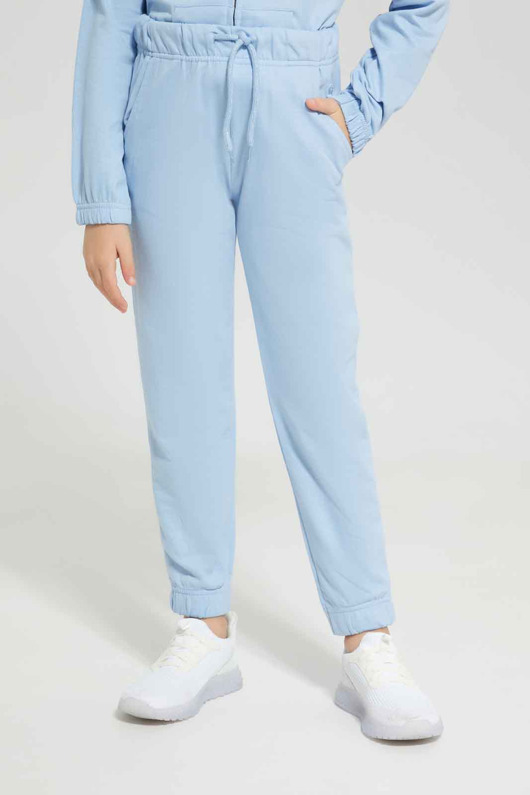 Redtag-Girls-Blue-Hooded-Jogsuit-Category:Jog-Sets,-Colour:Blue,-Deals:New-In,-Dept:Girls,-Filter:Girls-(2-to-8-Yrs),-GIR-Jog-Sets,-New-In-GIR-APL,-Non-Sale,-Section:Girls-(0-to-14Yrs),-W22A-Girls-2 to 8 Years